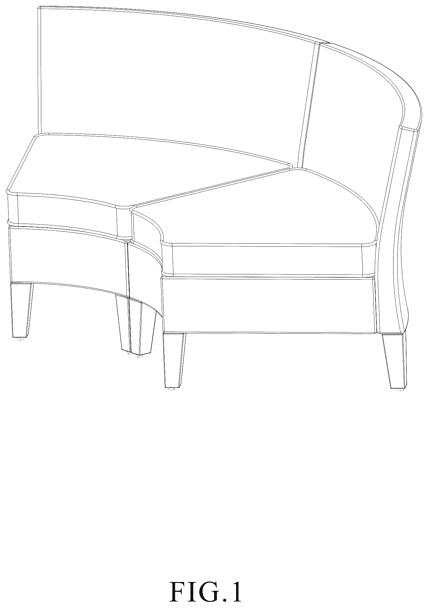 Patent USD1123431 — Sofa — Figure 1