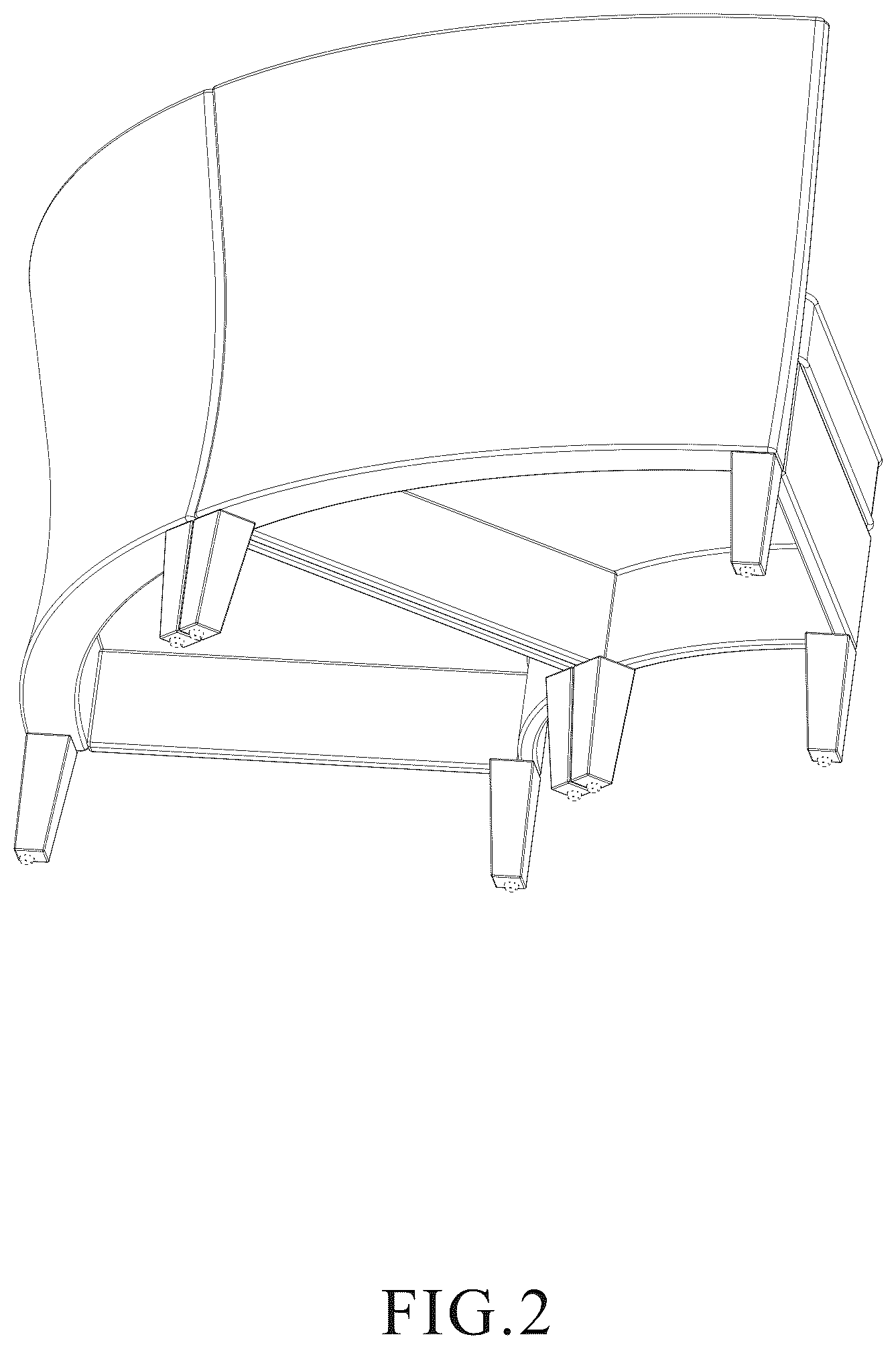 Patent USD1123431 Figure 2 – Sofa