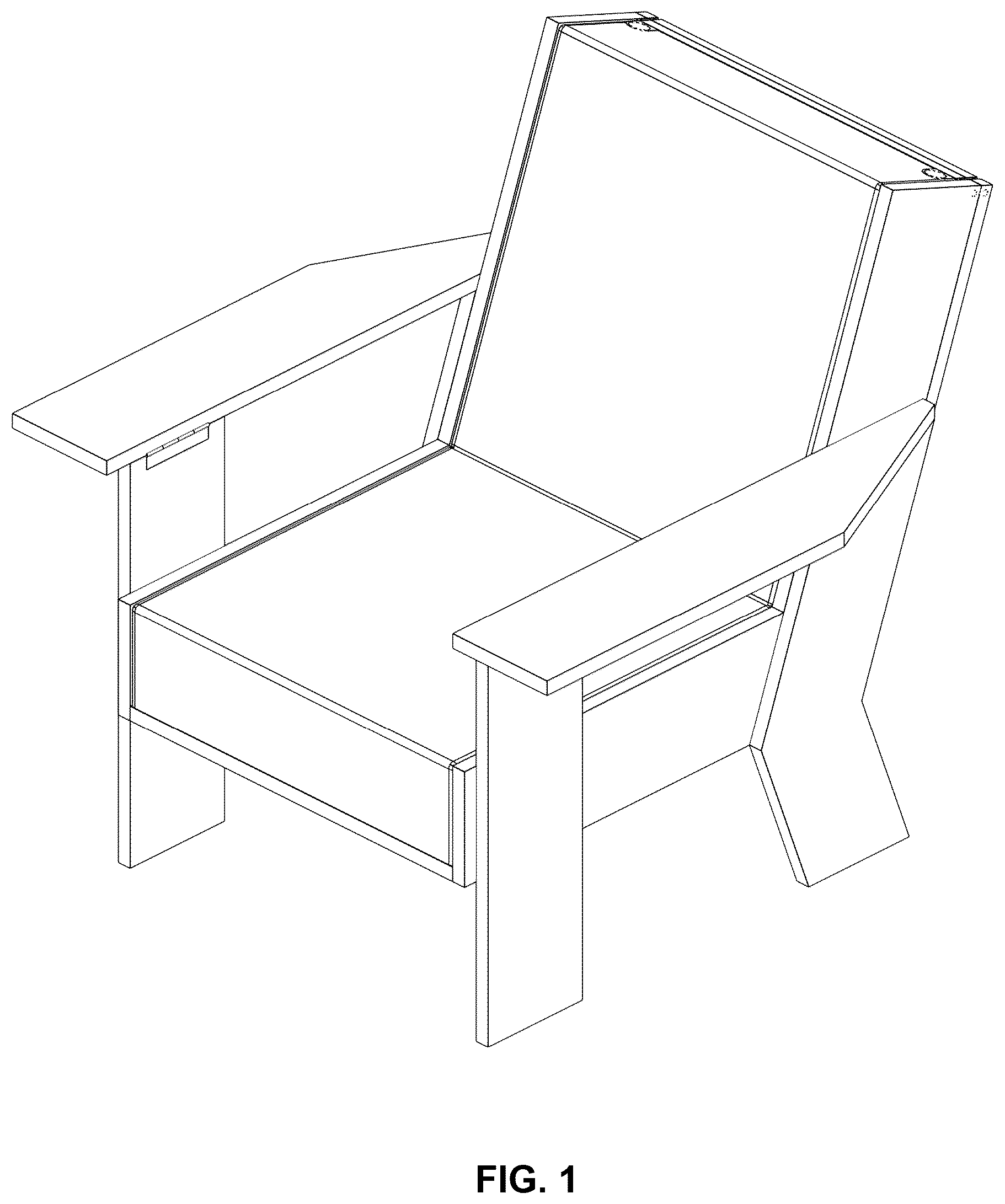 Patent USD1123432 Figure 1 – Outdoor seat