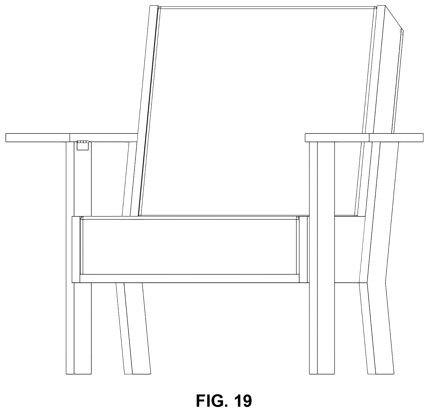 Patent USD1123432 Figure 19 – Outdoor seat