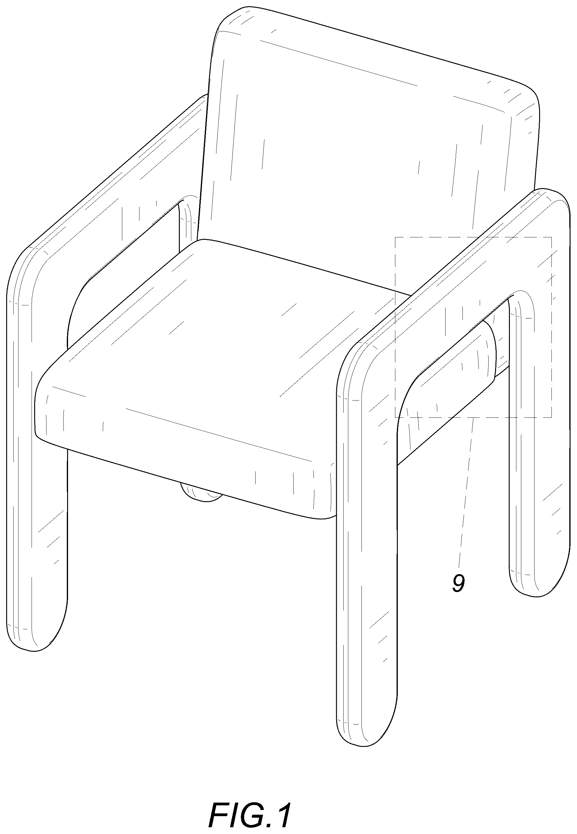 Patent USD1123433 — Chair — Figure 1