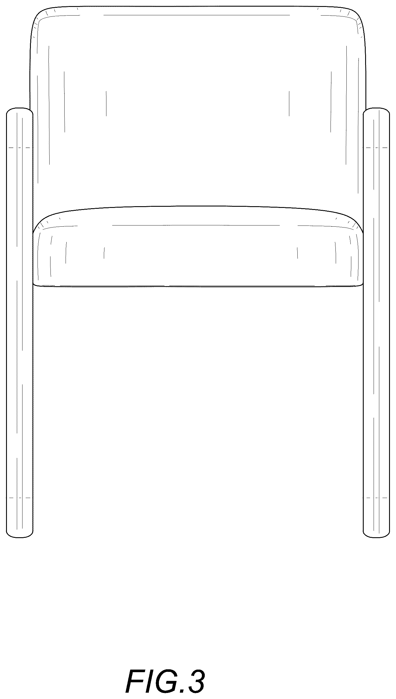 Patent USD1123433 Figure 3 – Chair
