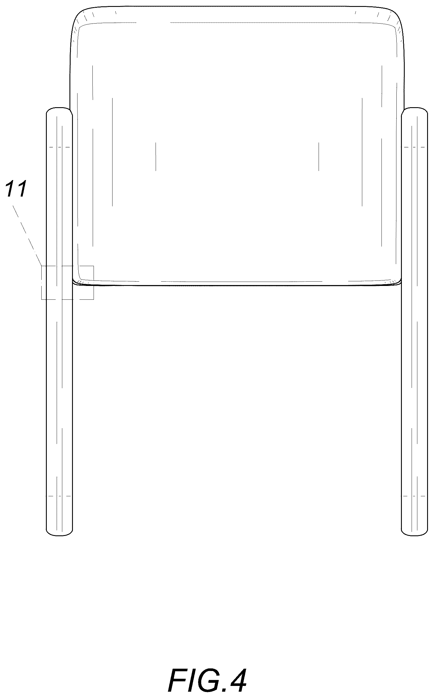 Patent USD1123433 Figure 4 – Chair