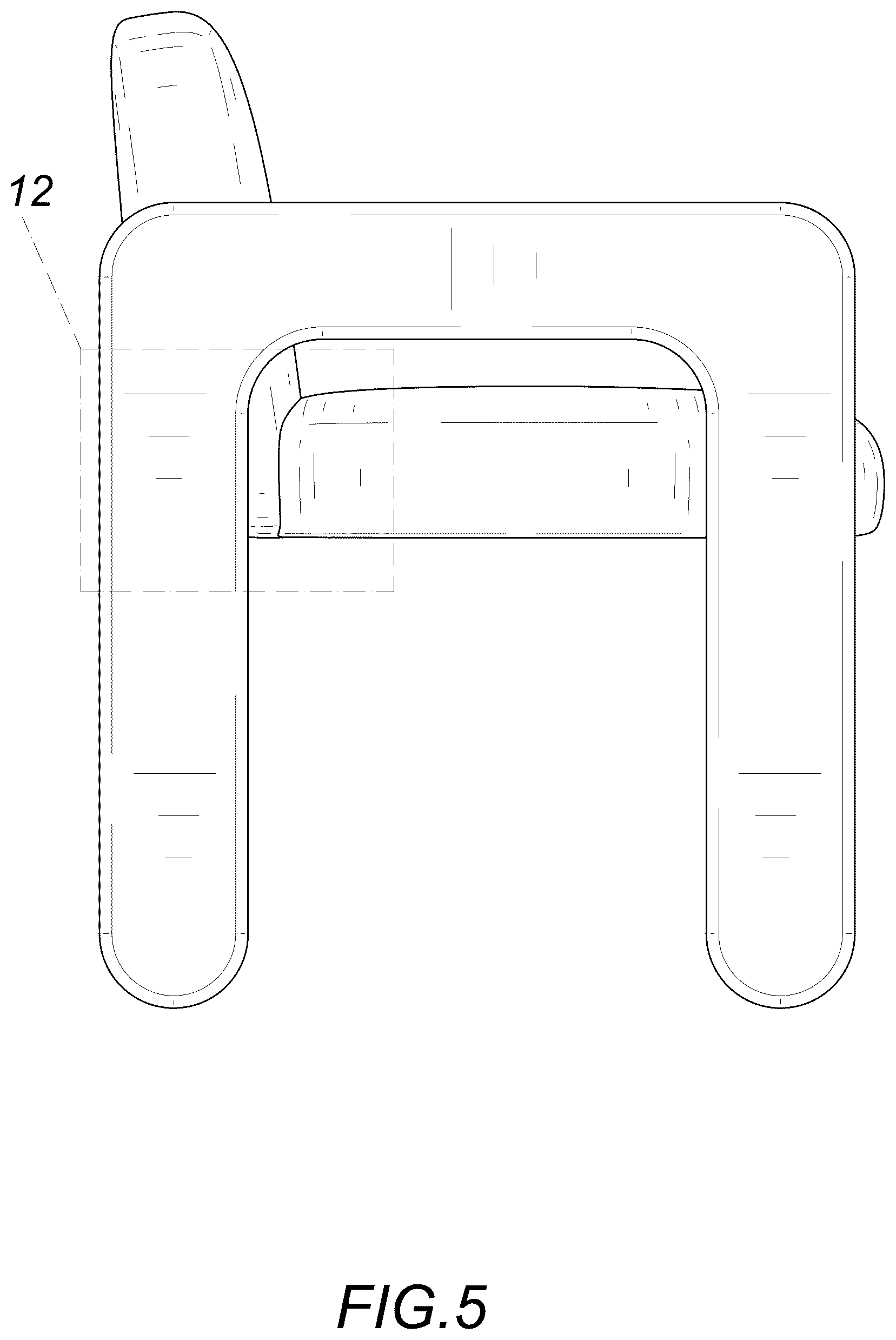 Patent USD1123433 Figure 5 – Chair