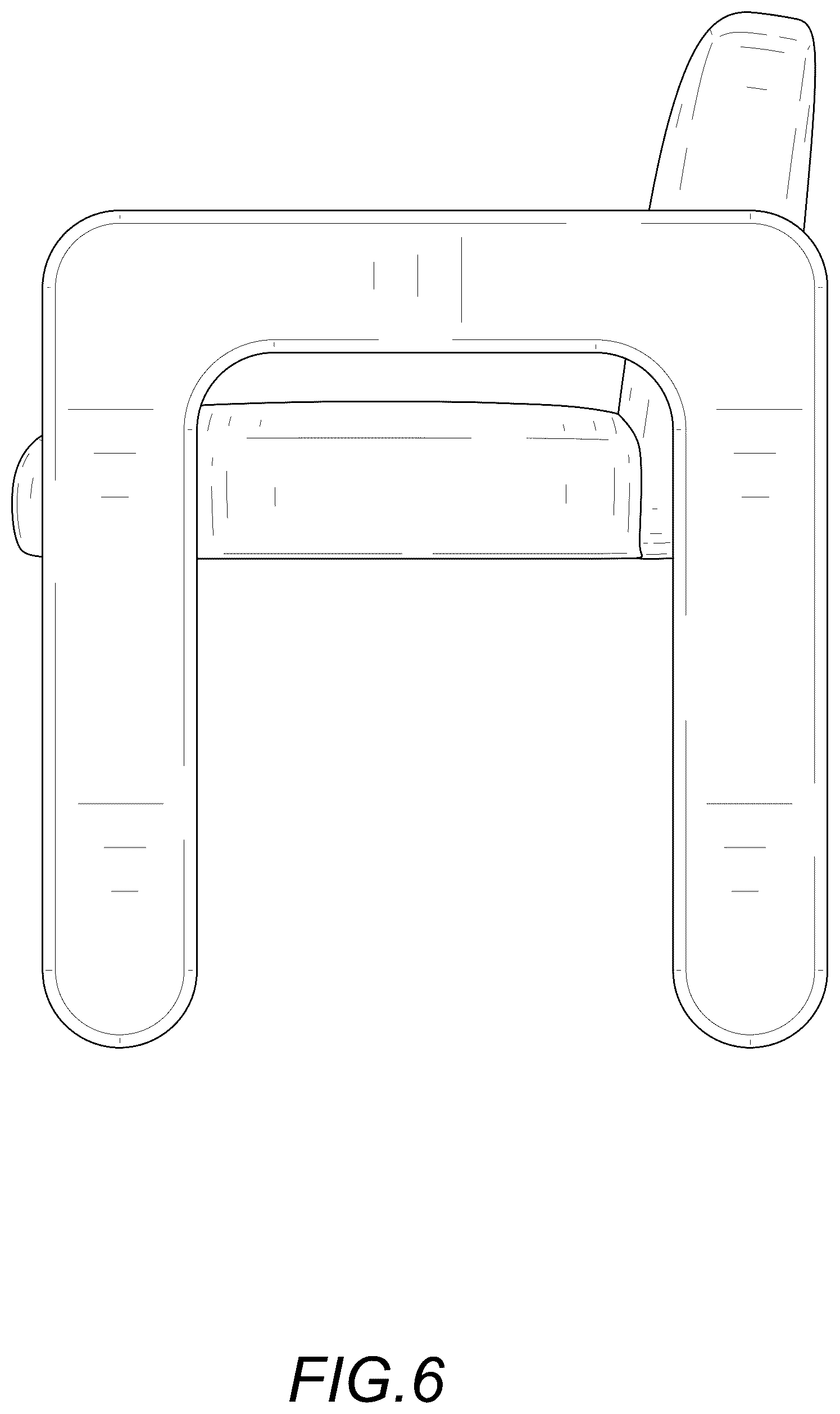 Patent USD1123433 Figure 6 – Chair