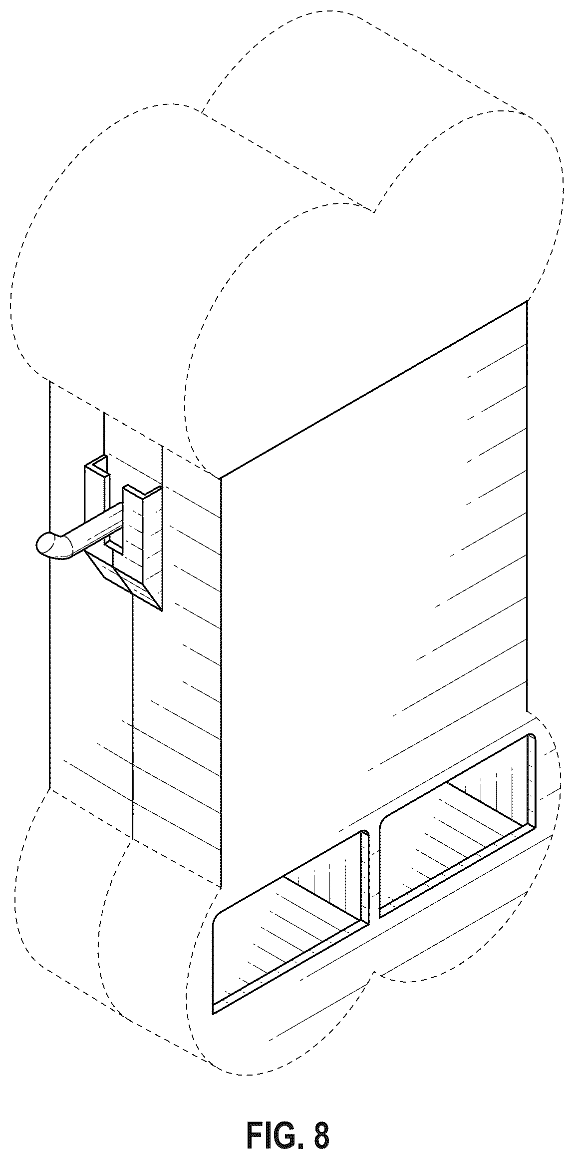 Patent USD1123435 Figure 6 – Waste bag dispenser