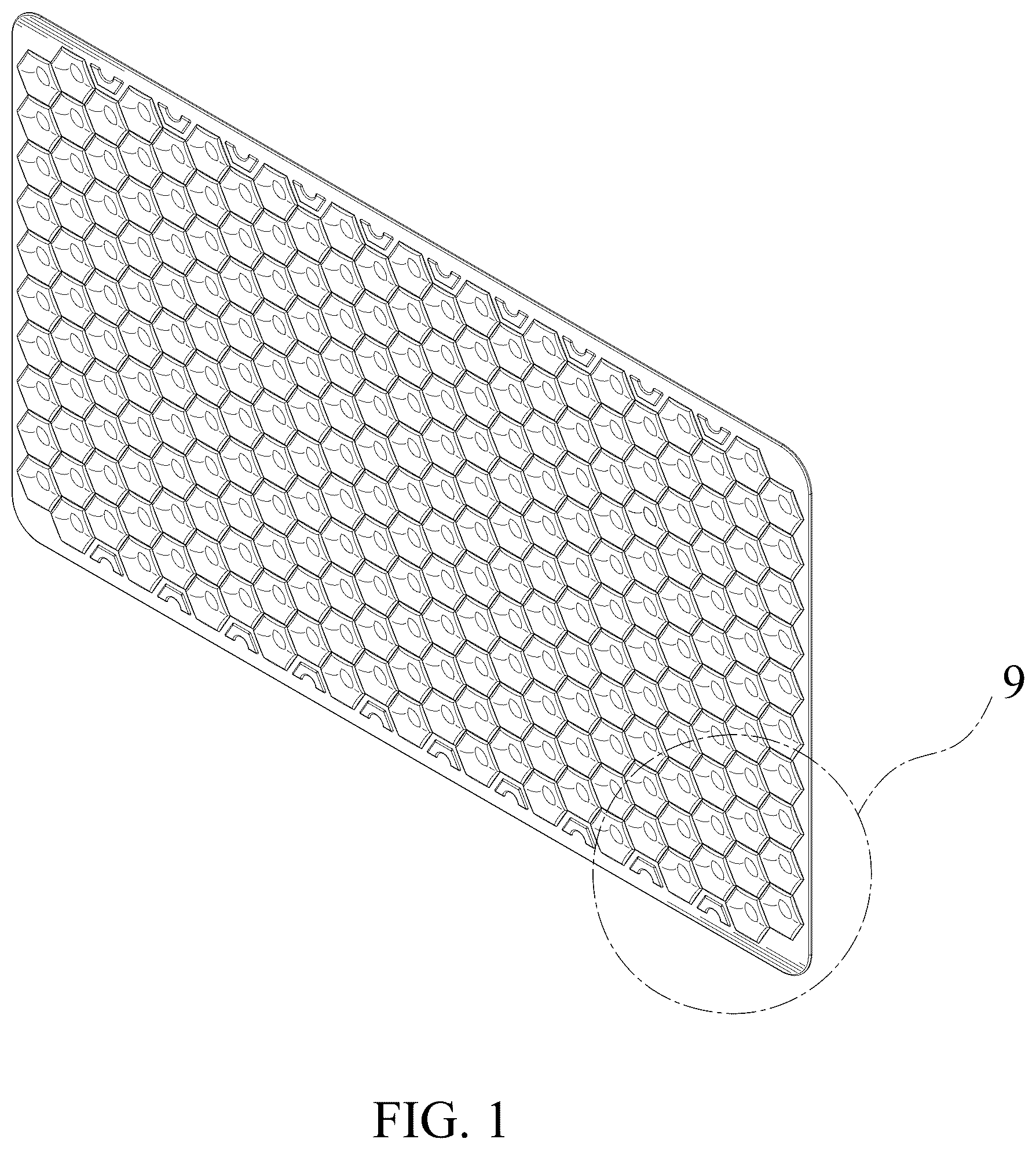 Patent USD1123441 Figure 1 – Bath mat