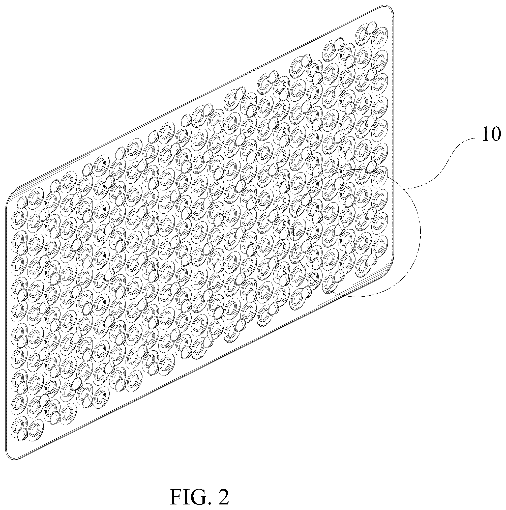 Patent USD1123441 Figure 2 – Bath mat