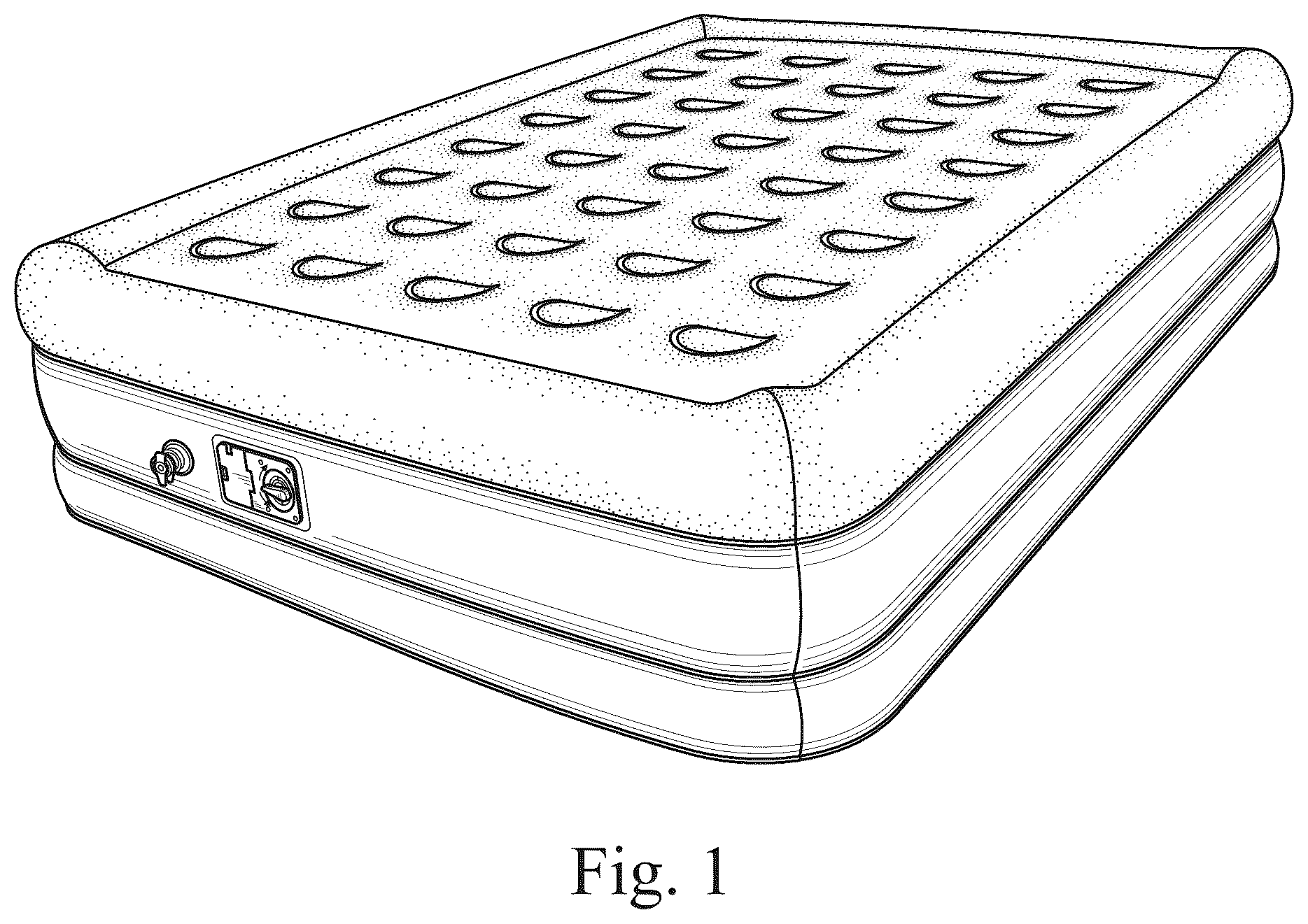 Patent USD1123449 Figure 1 – Inflatable mattress