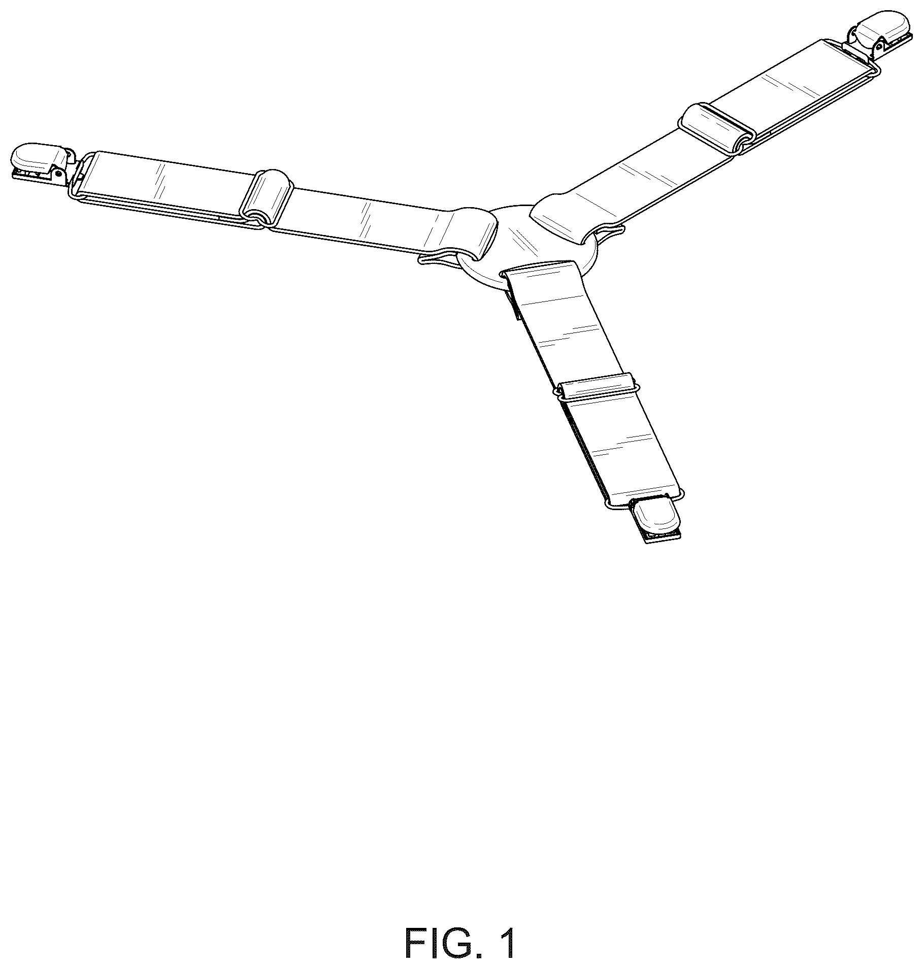 Patent USD1123451 — Bed sheet strap retainer — Figure 1