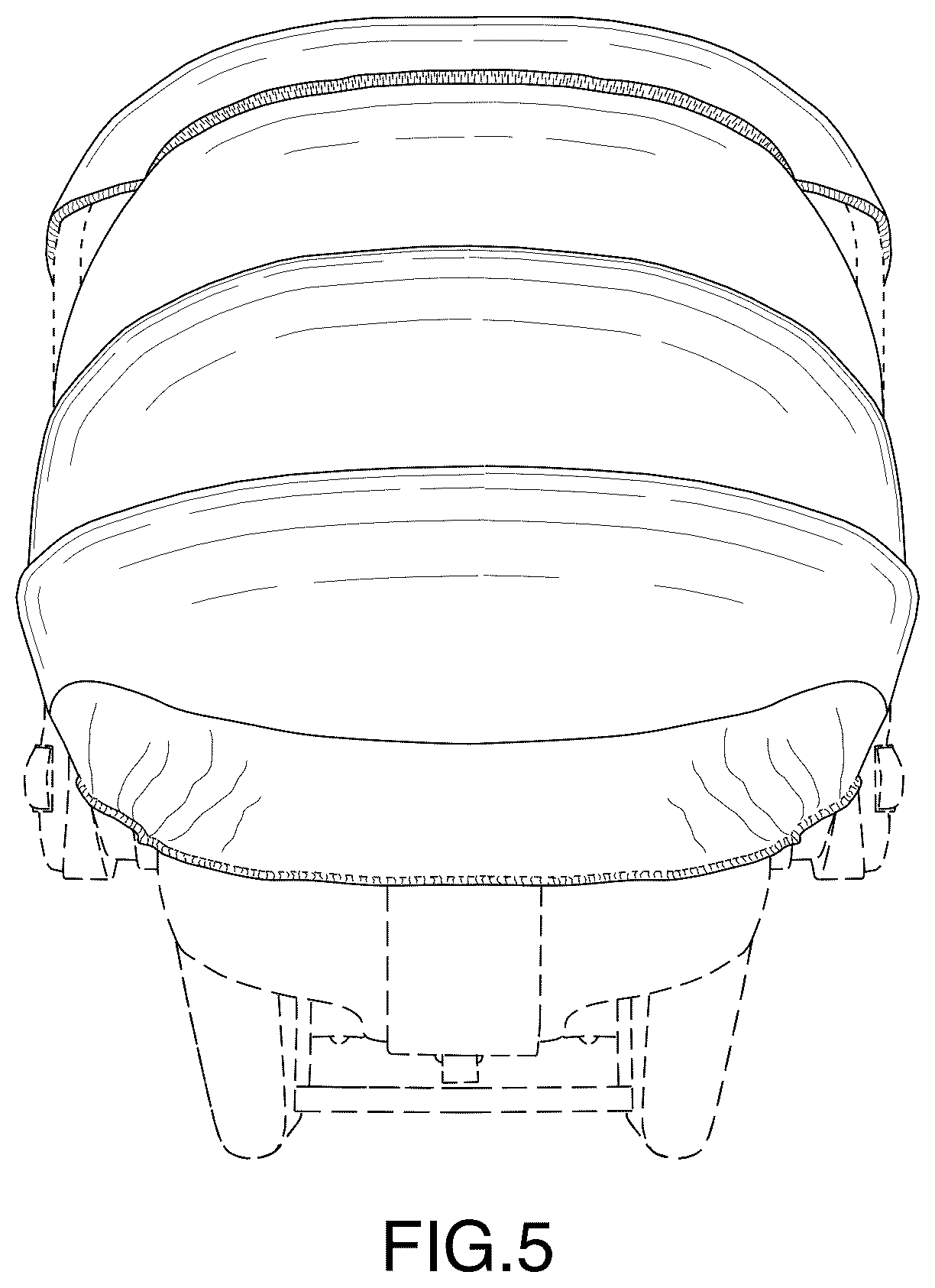 Patent USD1123453 Figure 5 – Stretch fit baby car seat cover