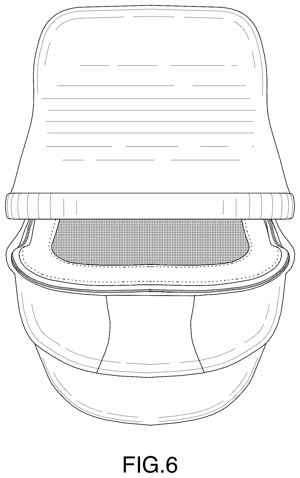 Patent USD1123453 Figure 6 – Stretch fit baby car seat cover