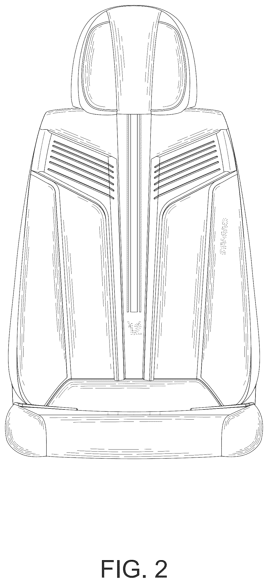 Patent USD1123454 Figure 2 – Car seat cover