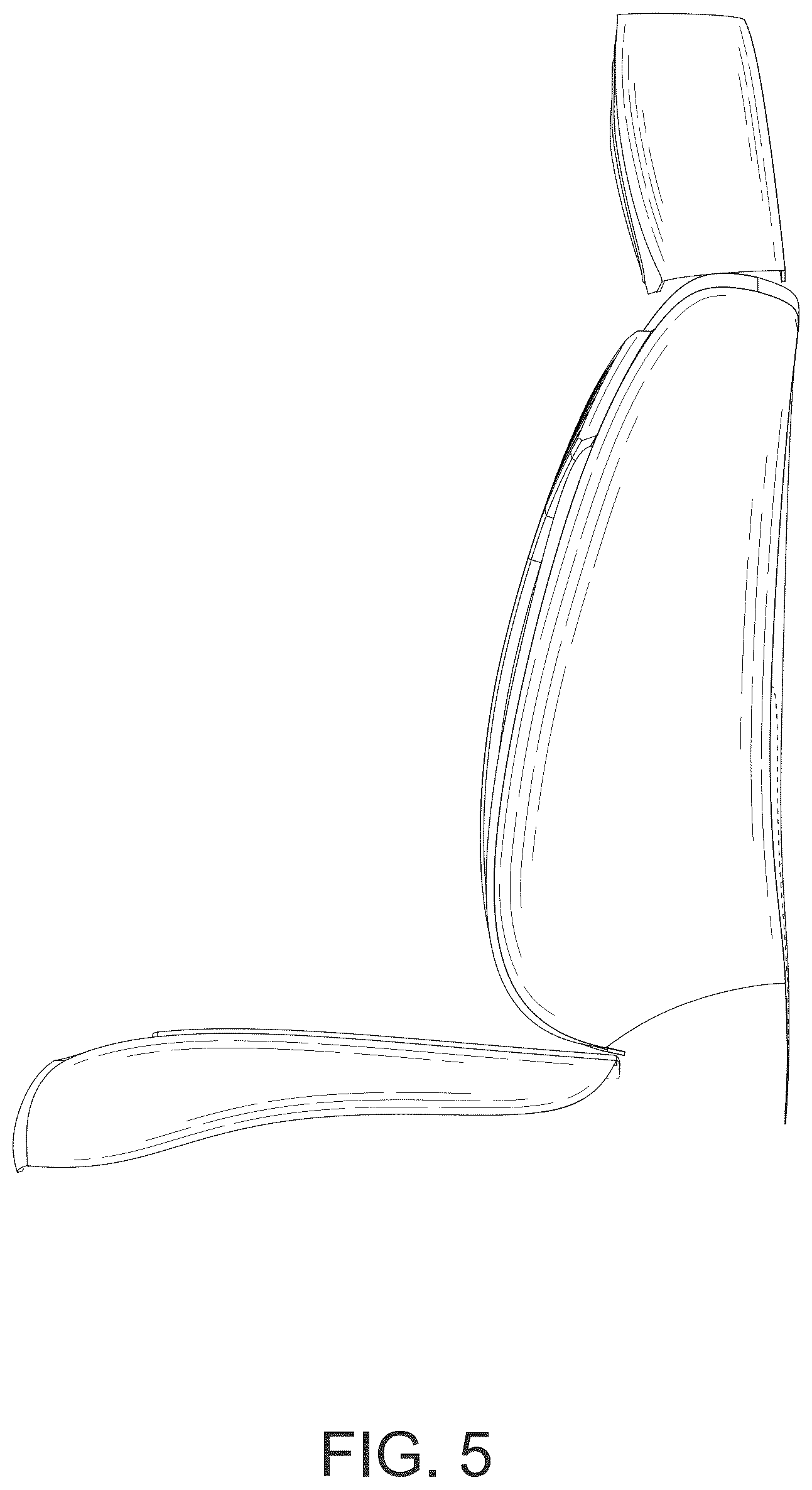 Patent USD1123454 Figure 5 – Car seat cover