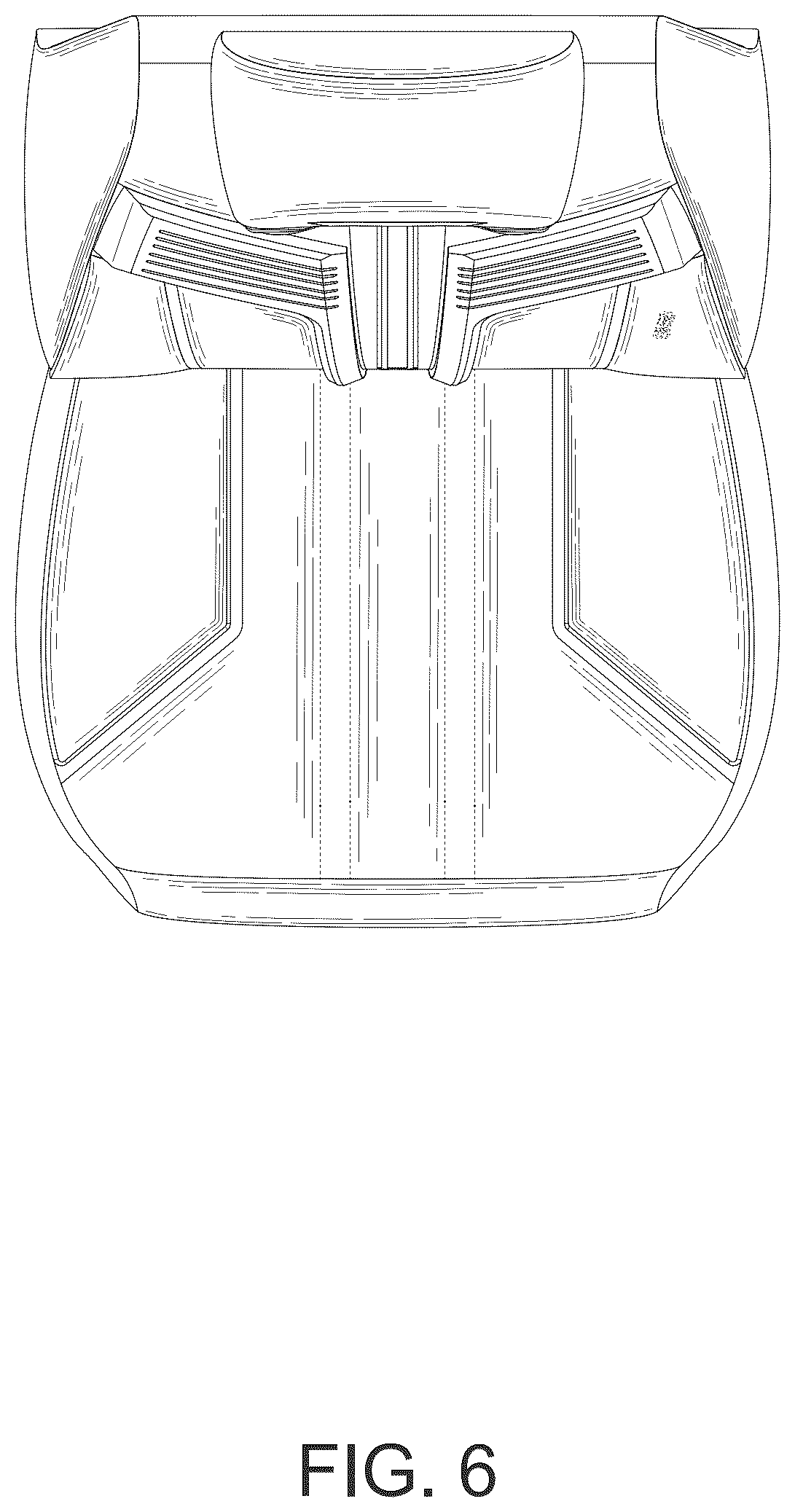 Patent USD1123454 Figure 6 – Car seat cover