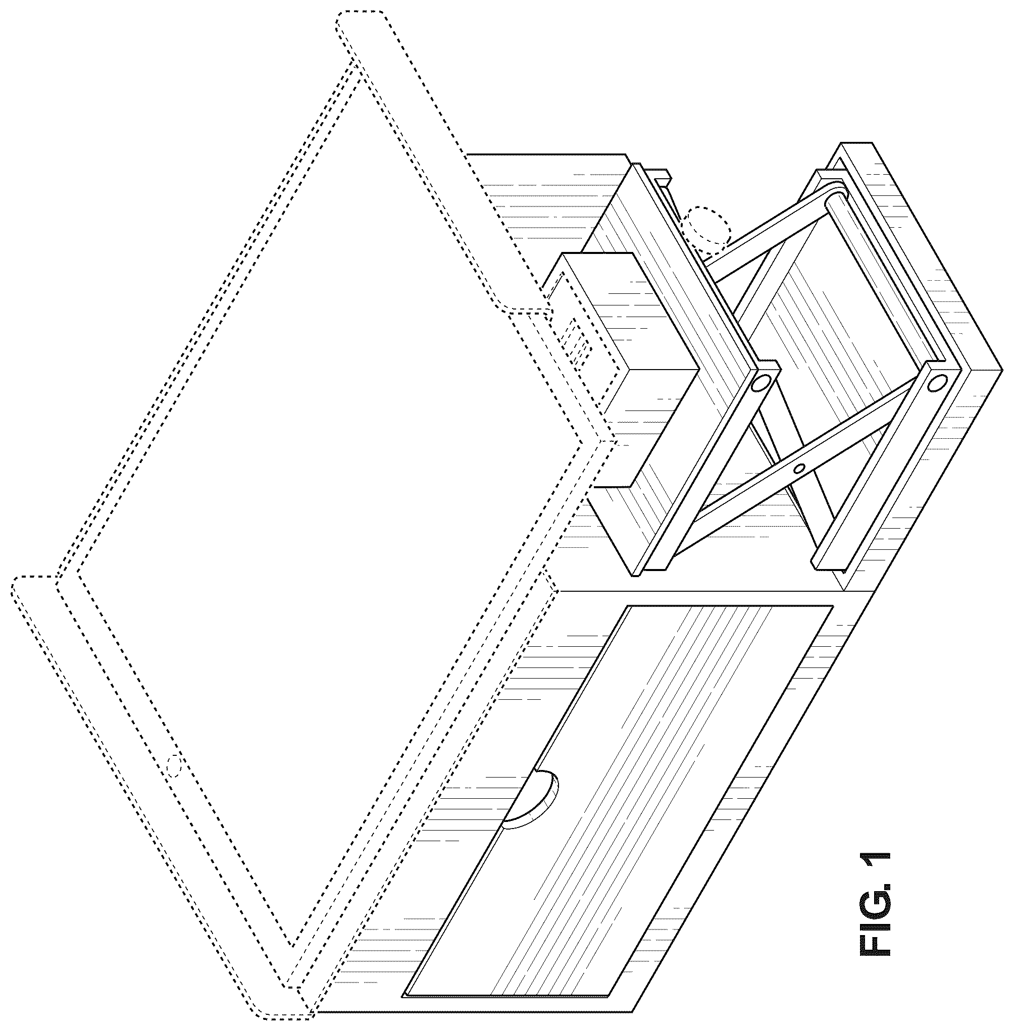 Patent USD1123457 Figure 1 – Jewelry viewing stand