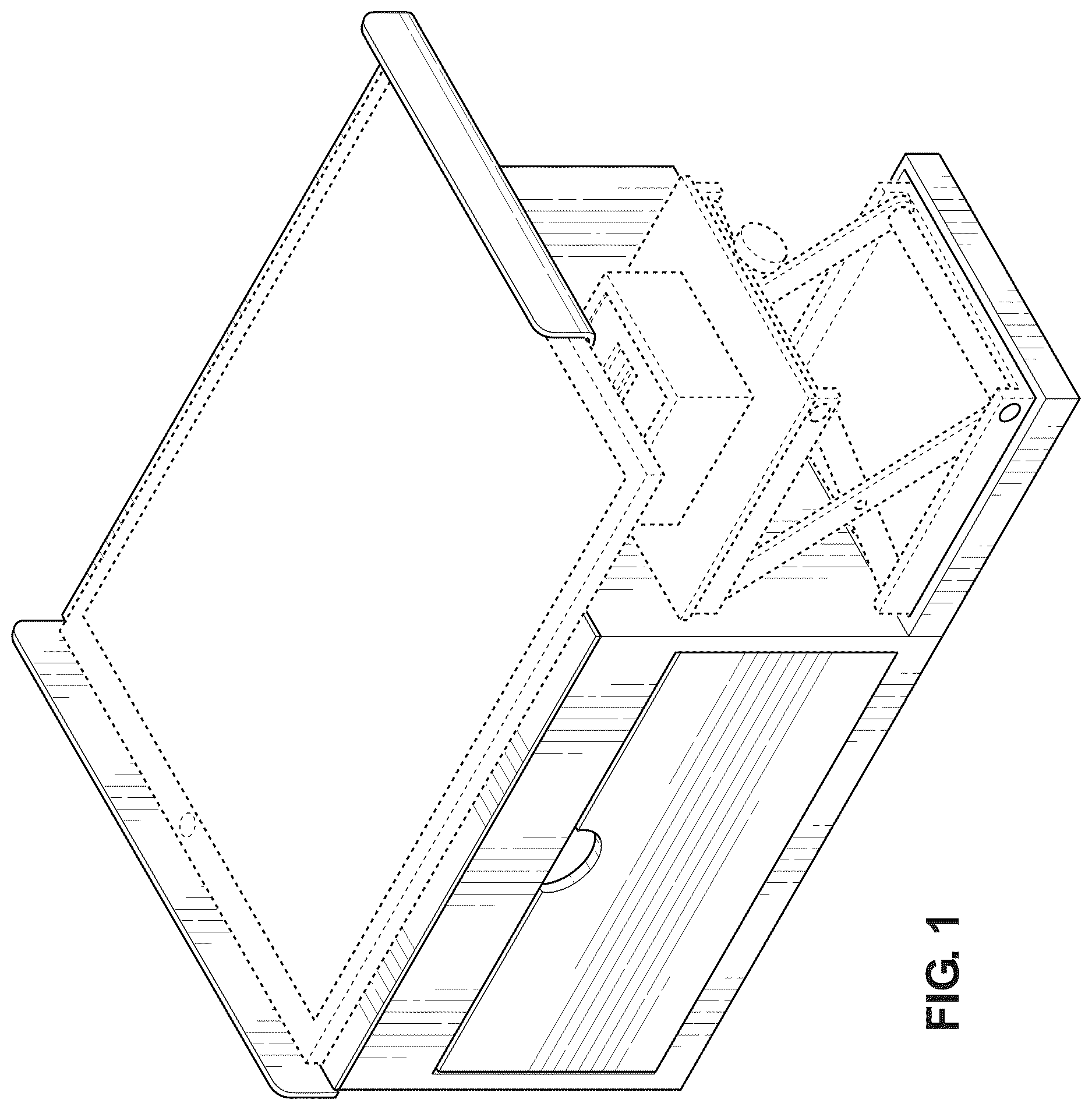 Patent USD1123458 Figure 1 – Jewelry viewing stand