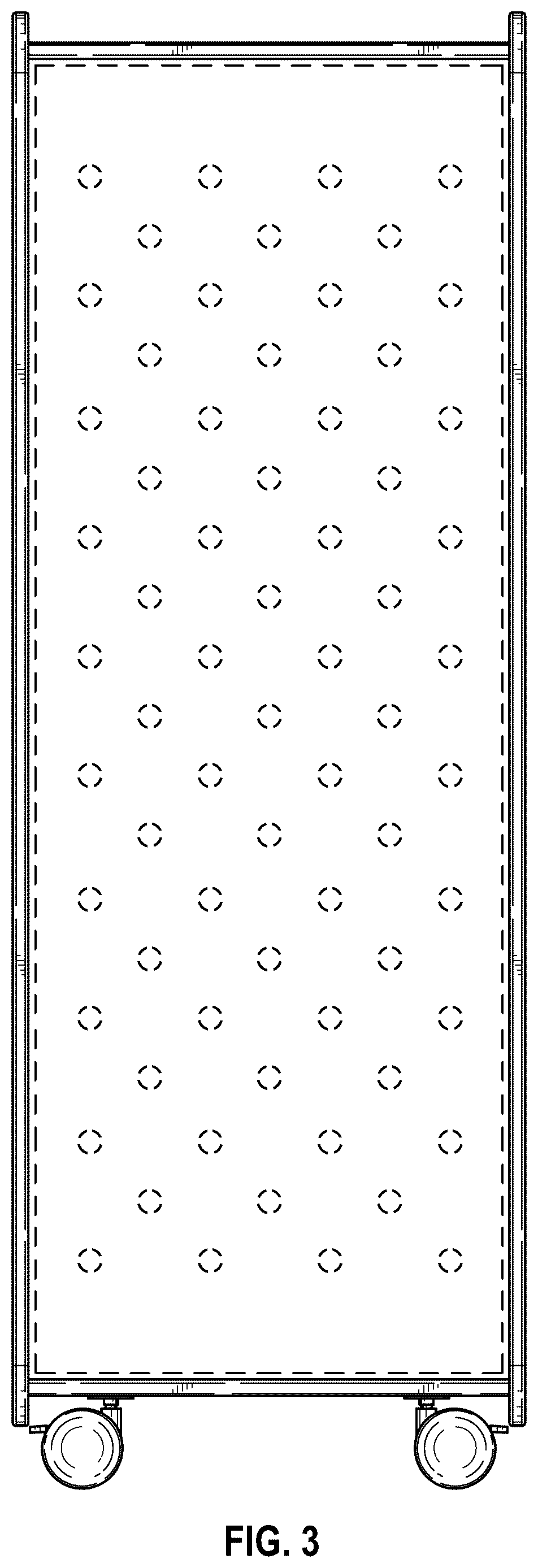 Patent USD1123462 Figure 3 – Closet with pegboard surface