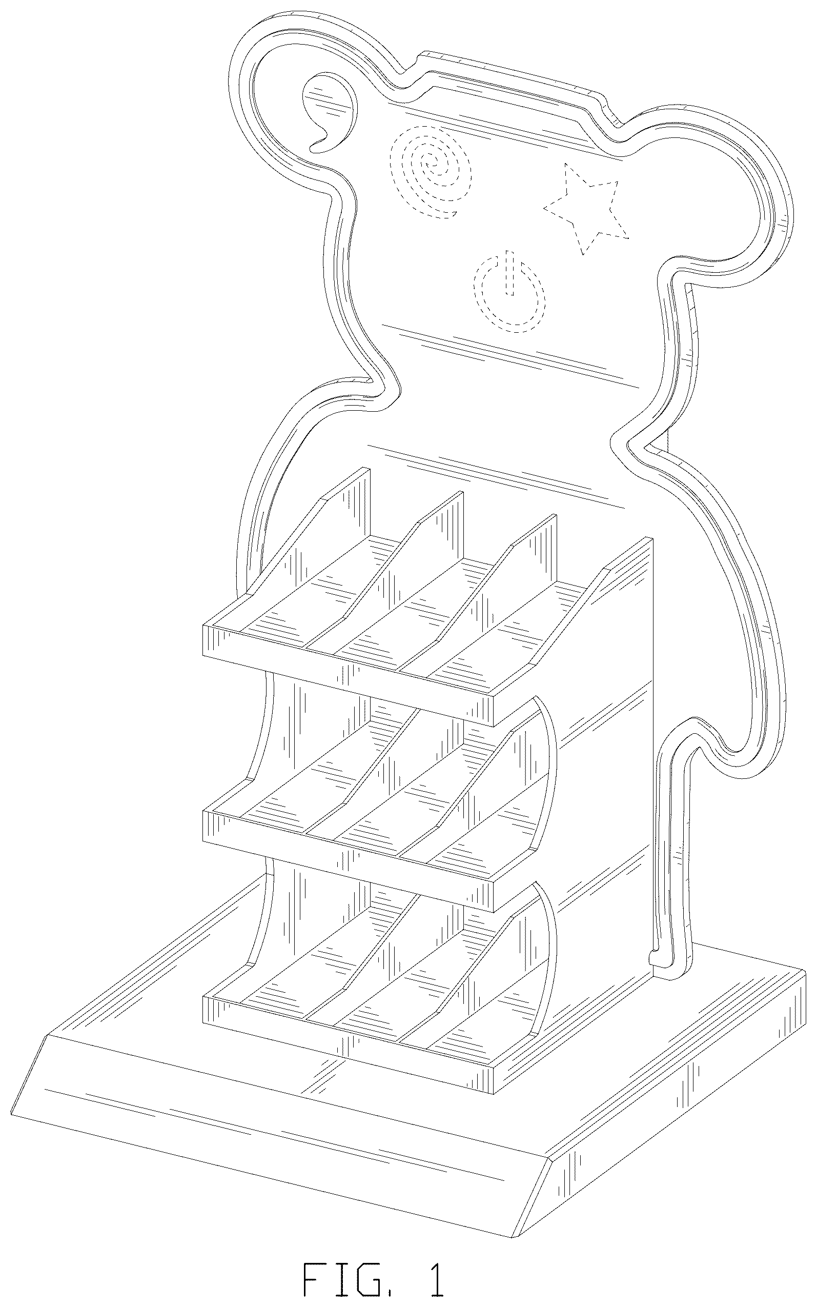 Patent USD1123463 Figure 1 – Display stand