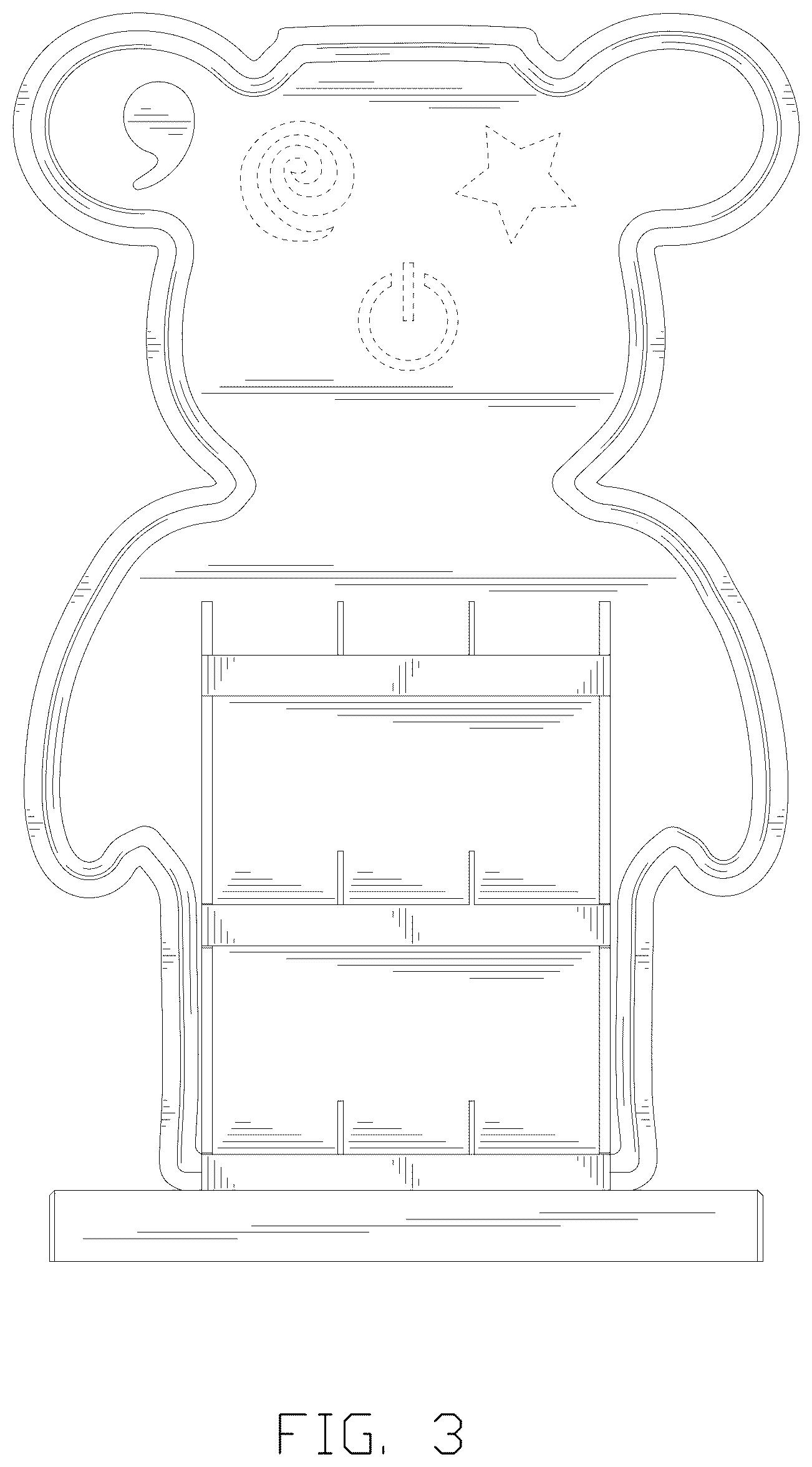 Patent USD1123463 Figure 3 – Display stand