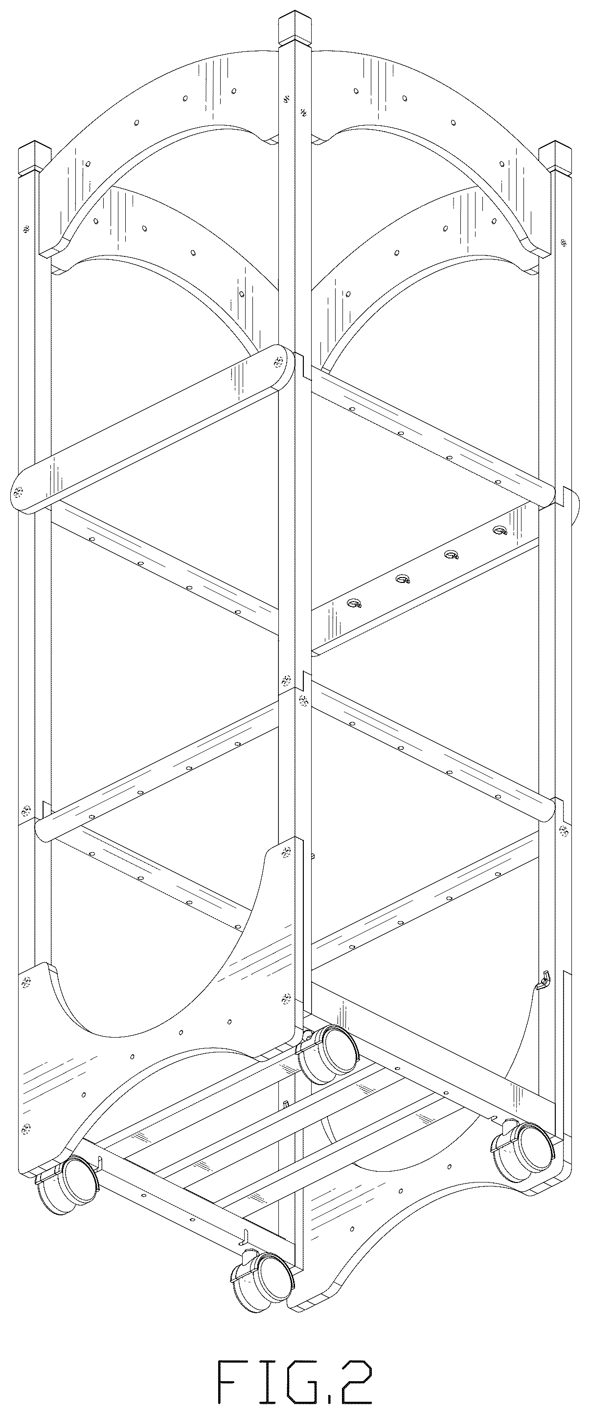 Patent USD1123465 Figure 2 – Toy storage rack