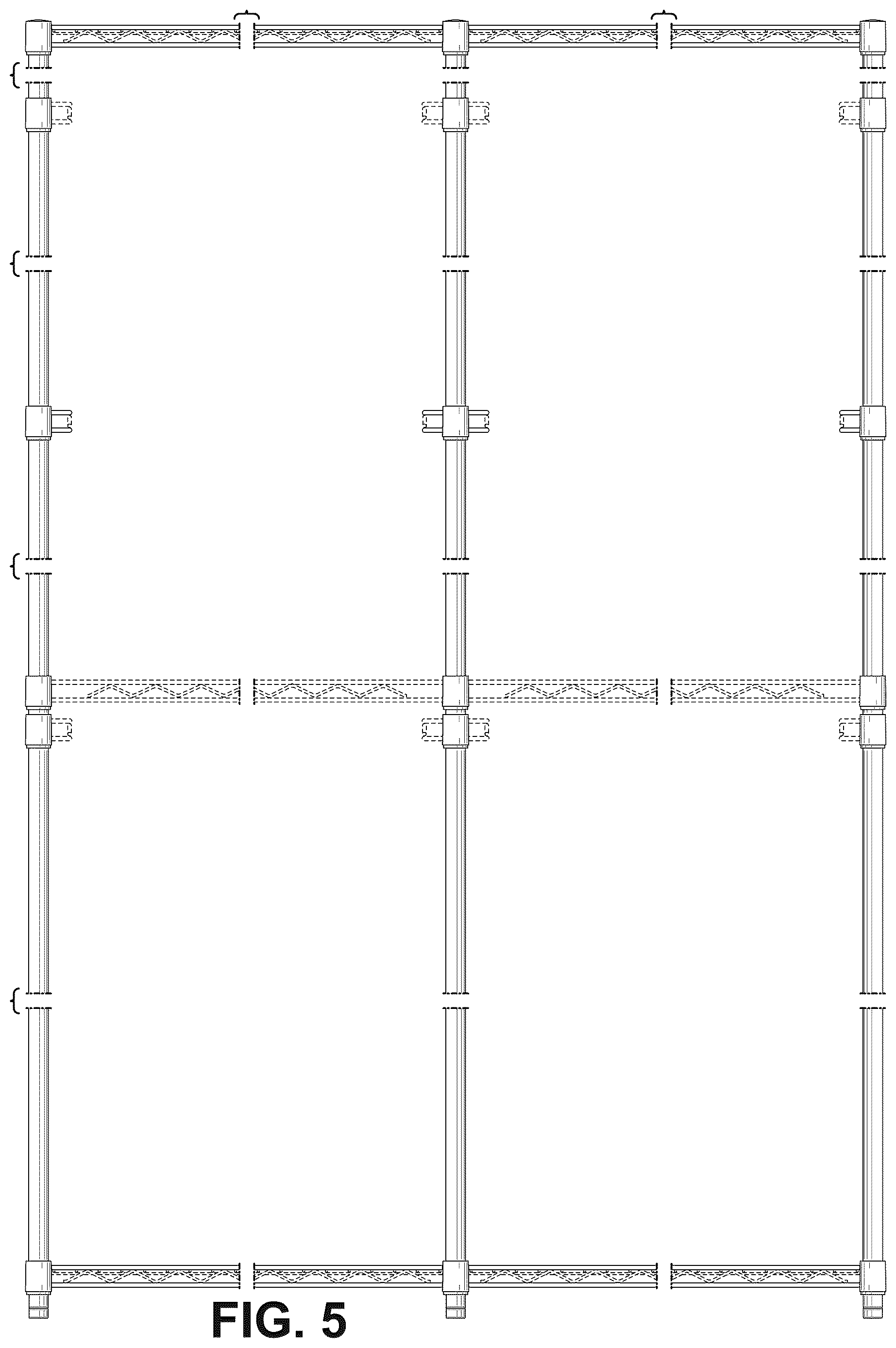 Patent USD1123466 Figure 5 – Shelving unit