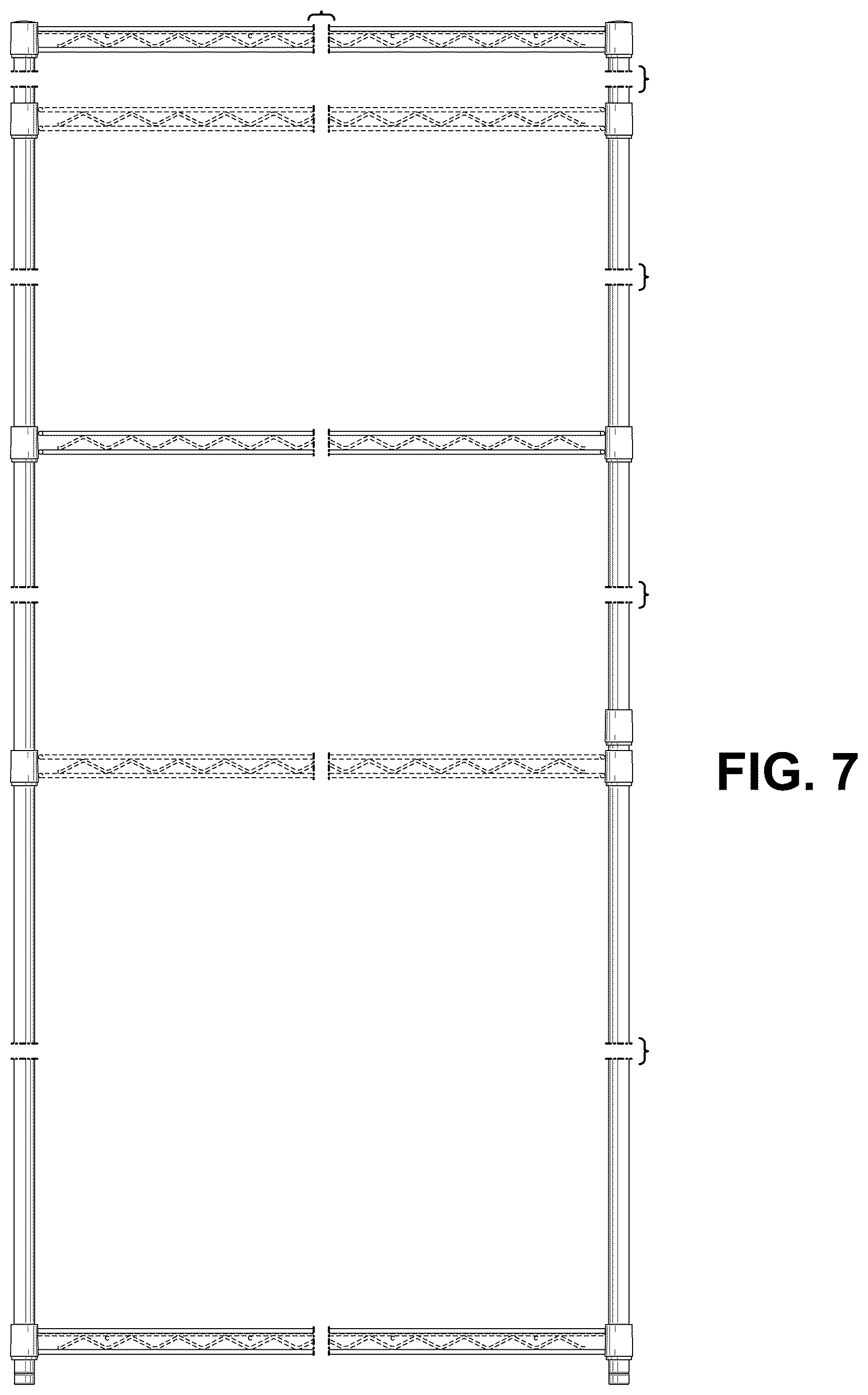 Patent USD1123466 Figure 7 – Shelving unit