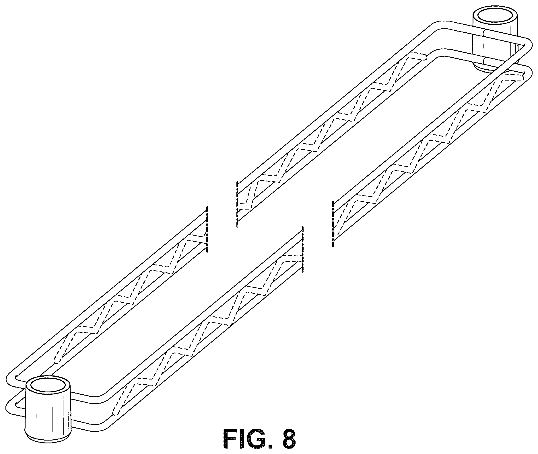 Patent USD1123466 Figure 8 – Shelving unit