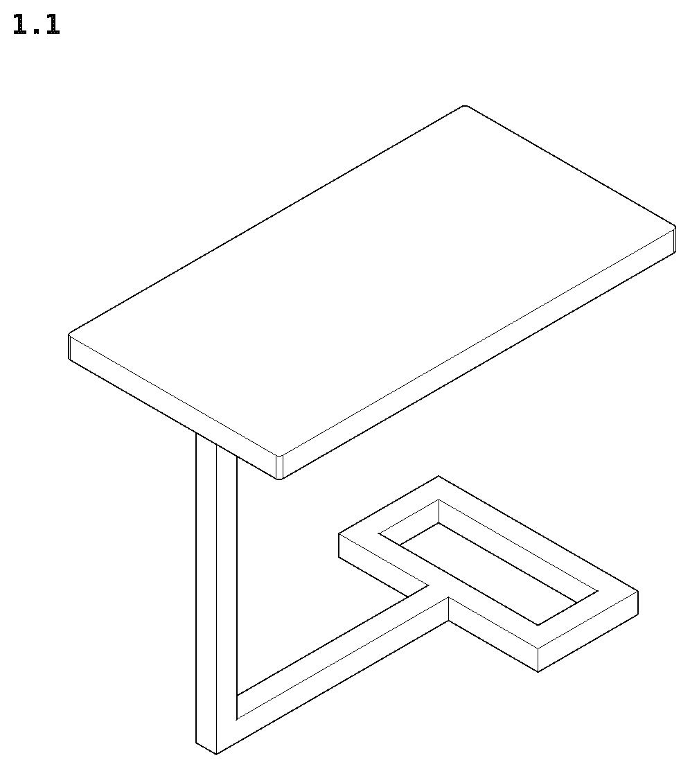 Patent USD1123470 Figure 1 – Single leg side table