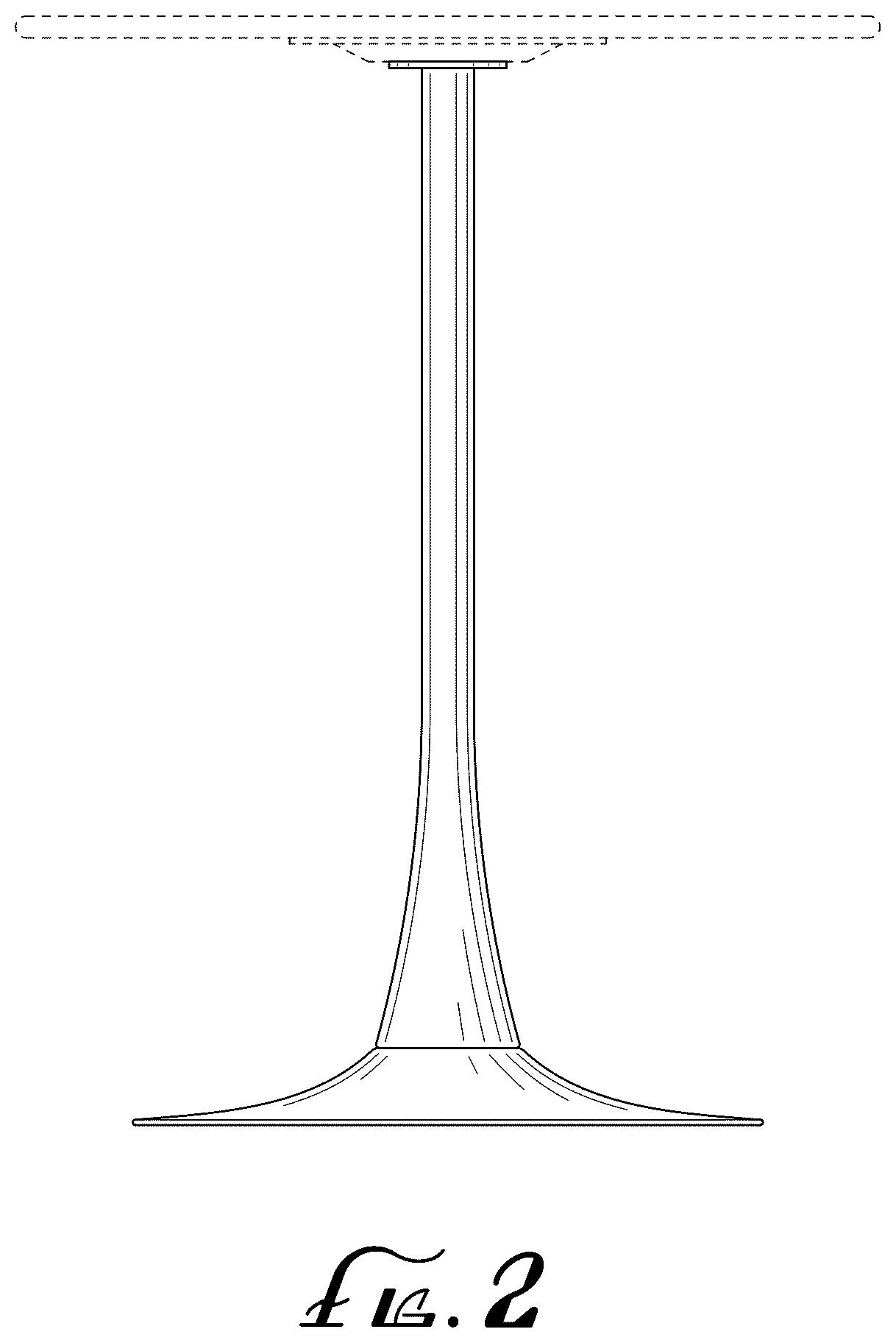 Patent USD1123471 Figure 2 – Table support