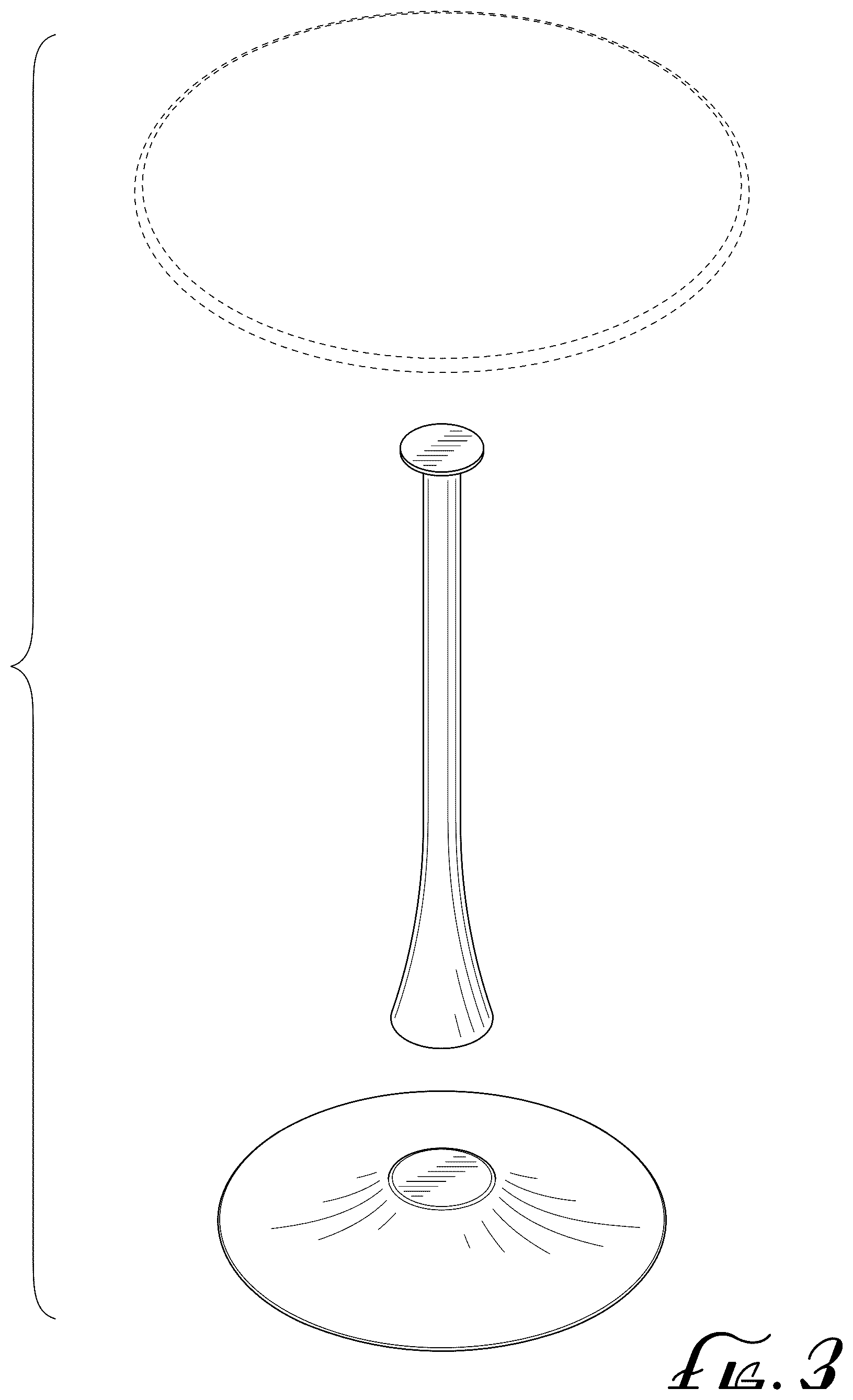 Patent USD1123471 Figure 3 – Table support