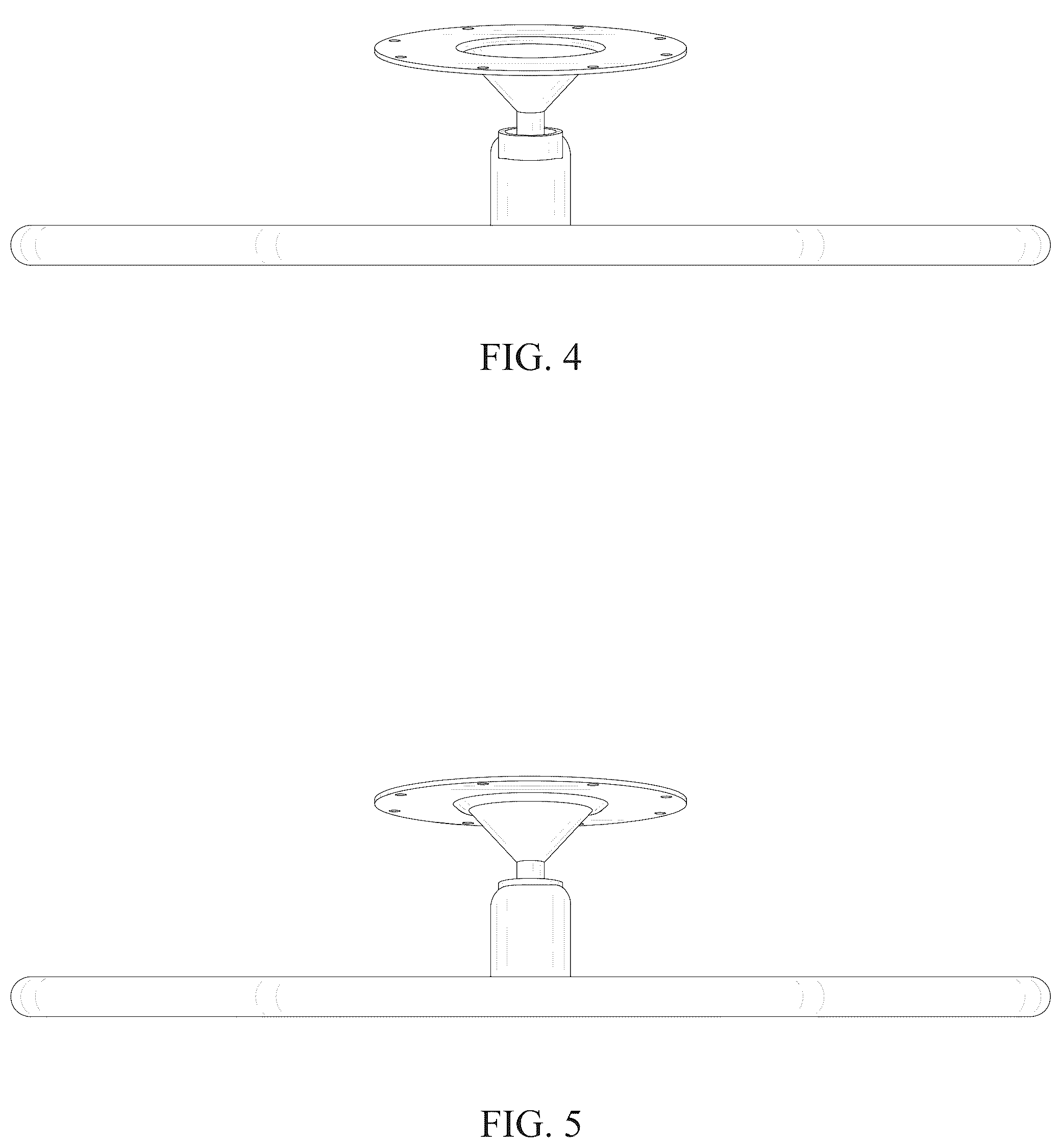 Patent USD1123476 Figure 3 – Swivel chair base
