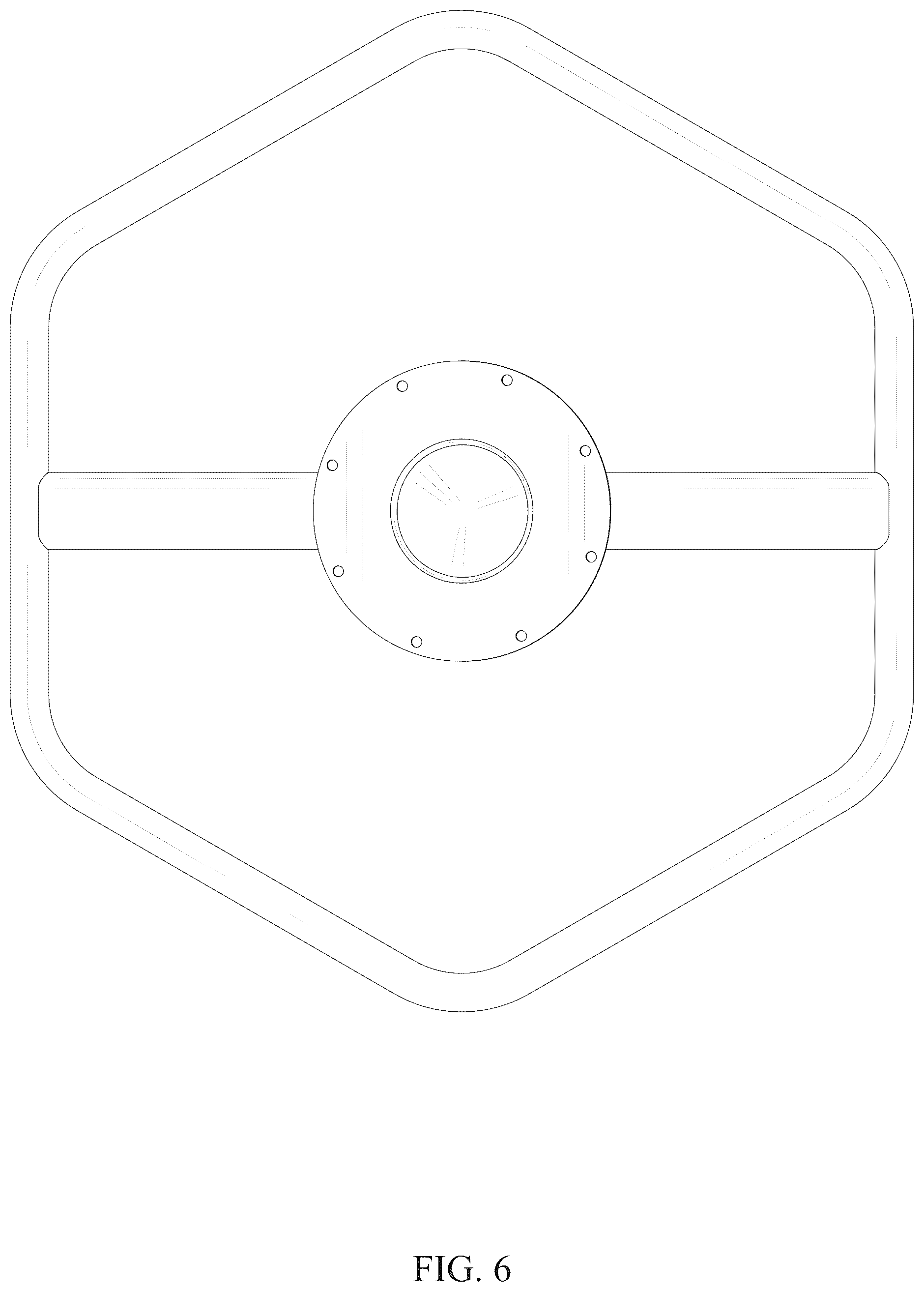 Patent USD1123476 Figure 4 – Swivel chair base