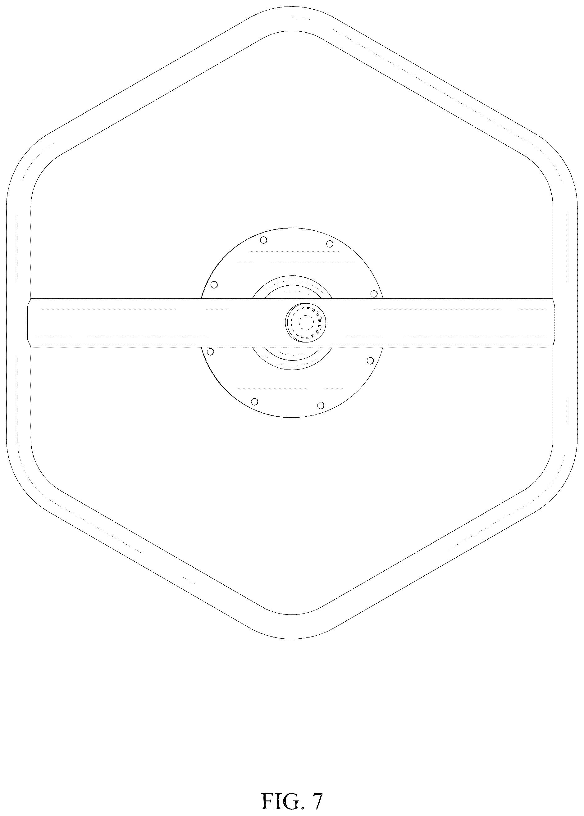 Patent USD1123476 Figure 5 – Swivel chair base