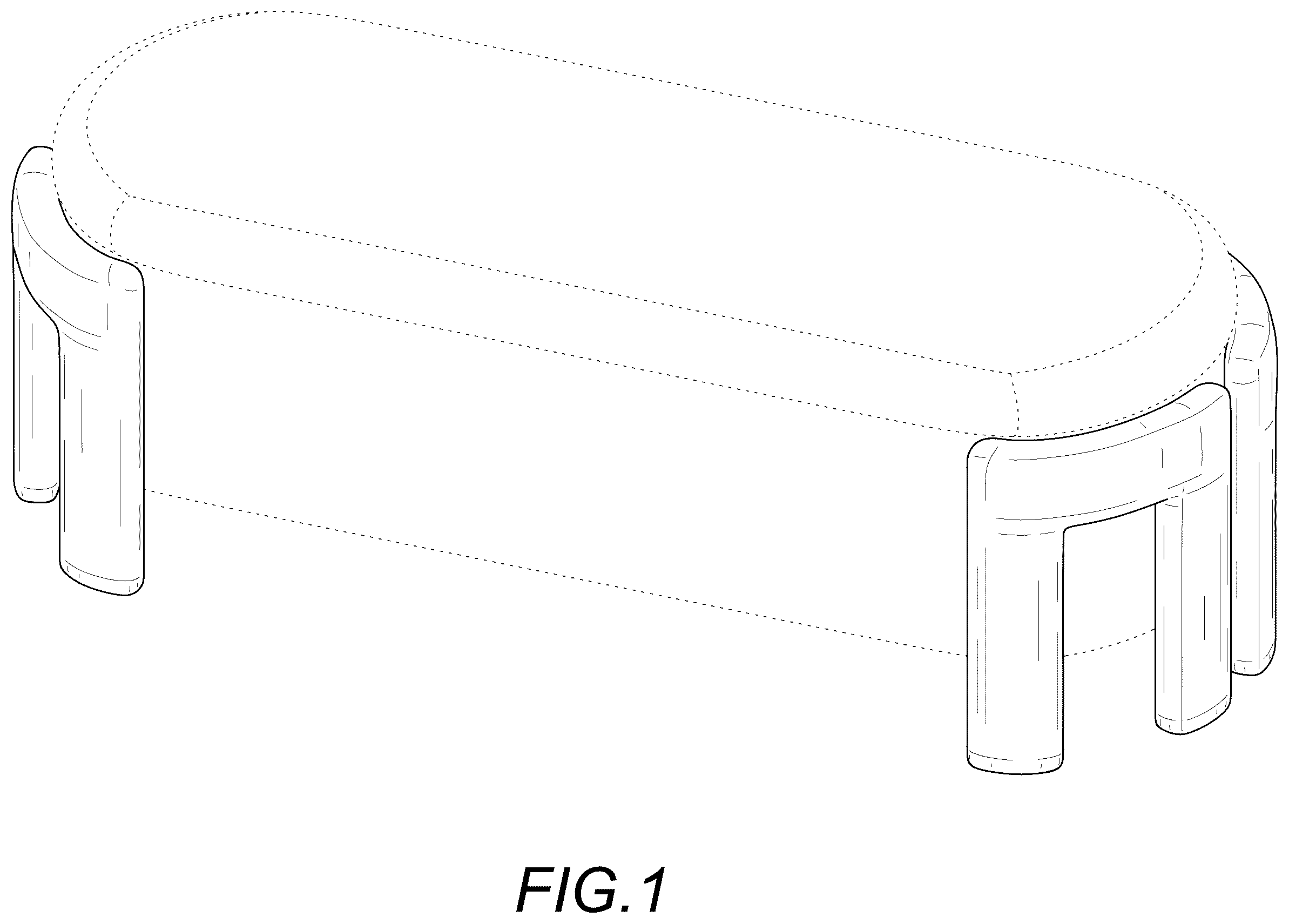 Patent USD1123477 Figure 1 – Bench