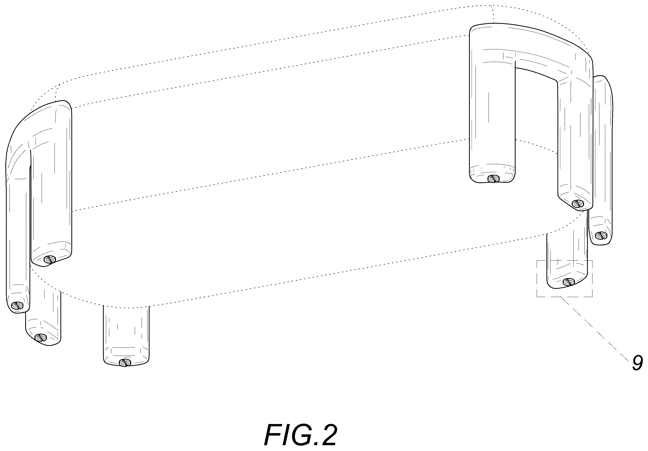 Patent USD1123477 Figure 2 – Bench