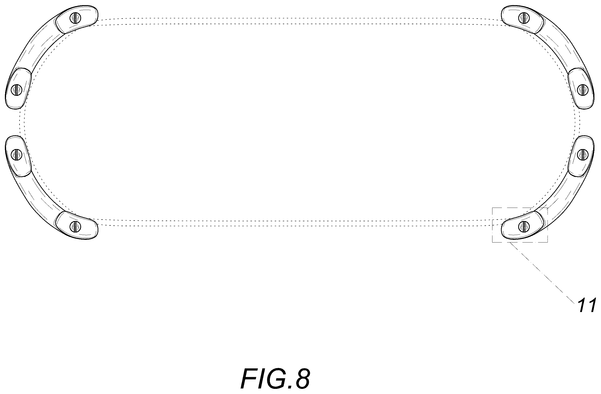 Patent USD1123477 Figure 8 – Bench