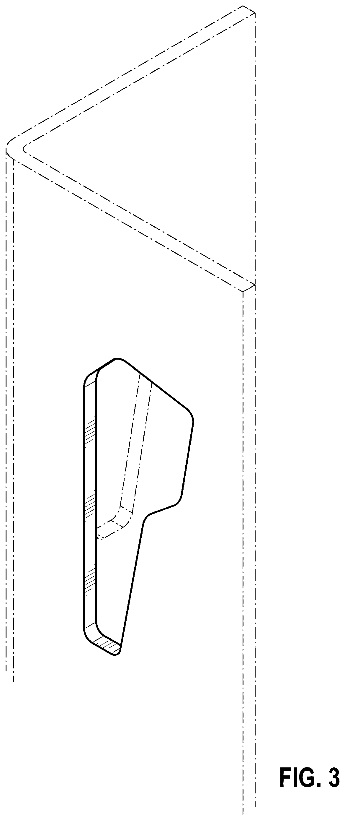 Patent USD1123478 Figure 3 – Post keyhole of a shelving unit