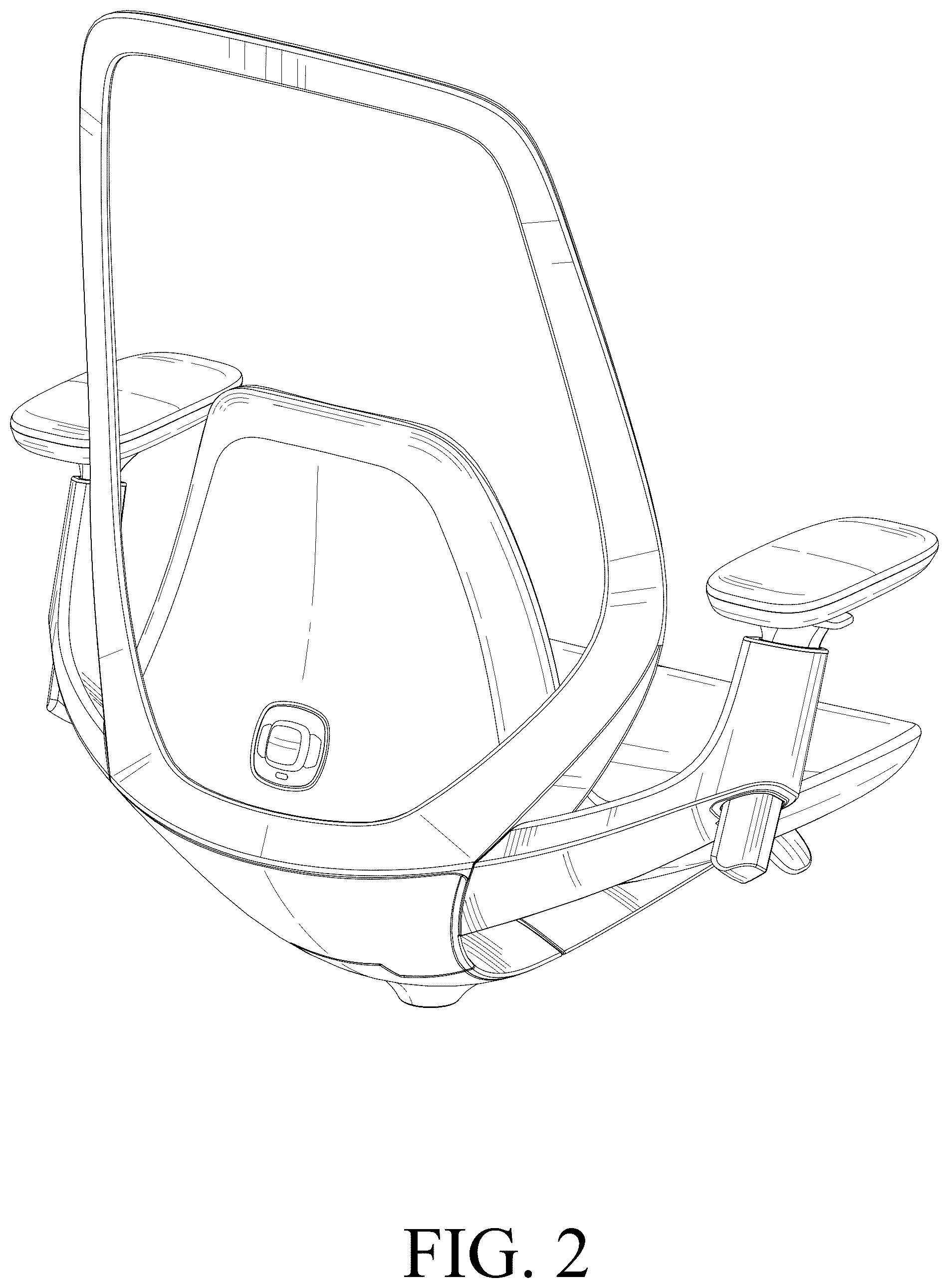 Patent USD1123479 Figure 2 – Back and seat for a chair