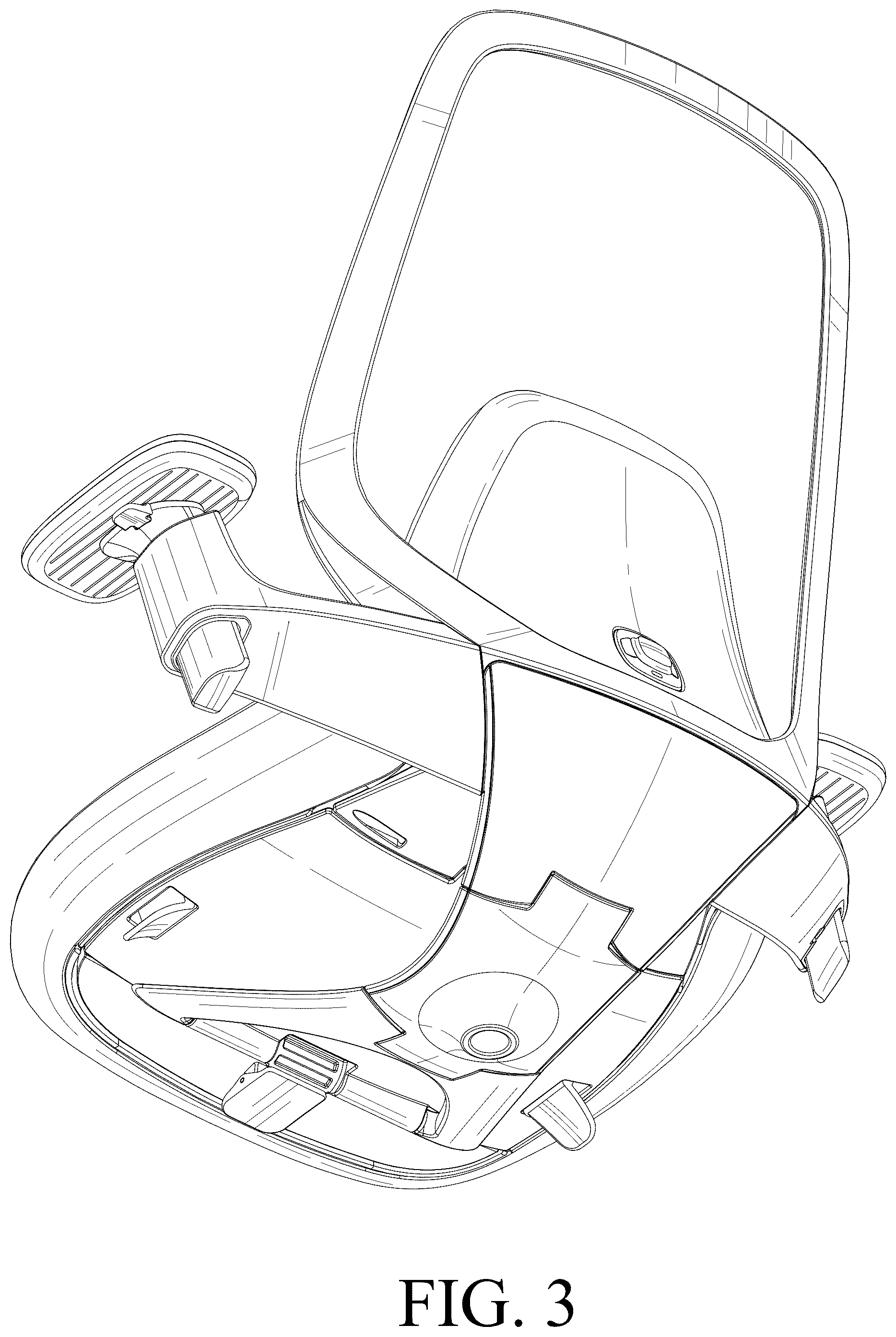 Patent USD1123479 Figure 3 – Back and seat for a chair