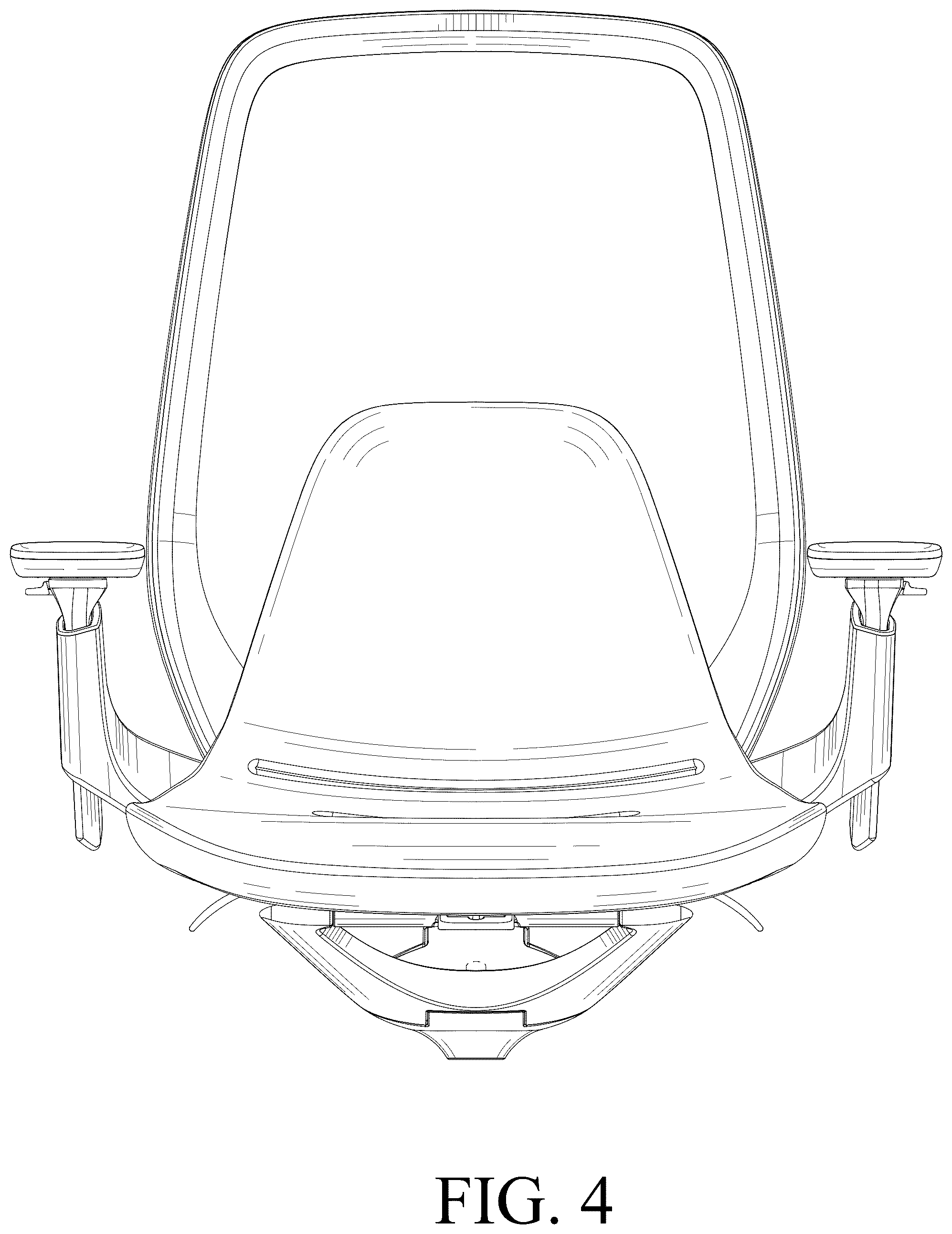 Patent USD1123479 Figure 4 – Back and seat for a chair