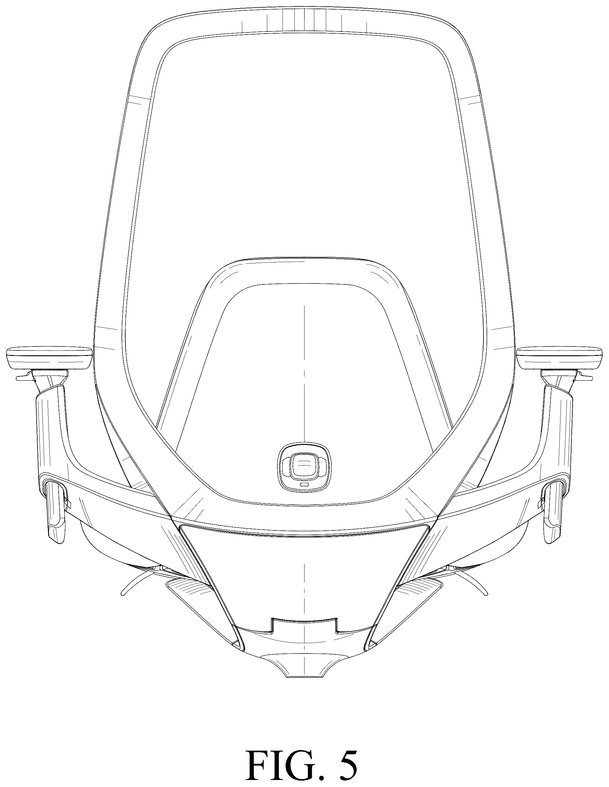 Patent USD1123479 Figure 5 – Back and seat for a chair