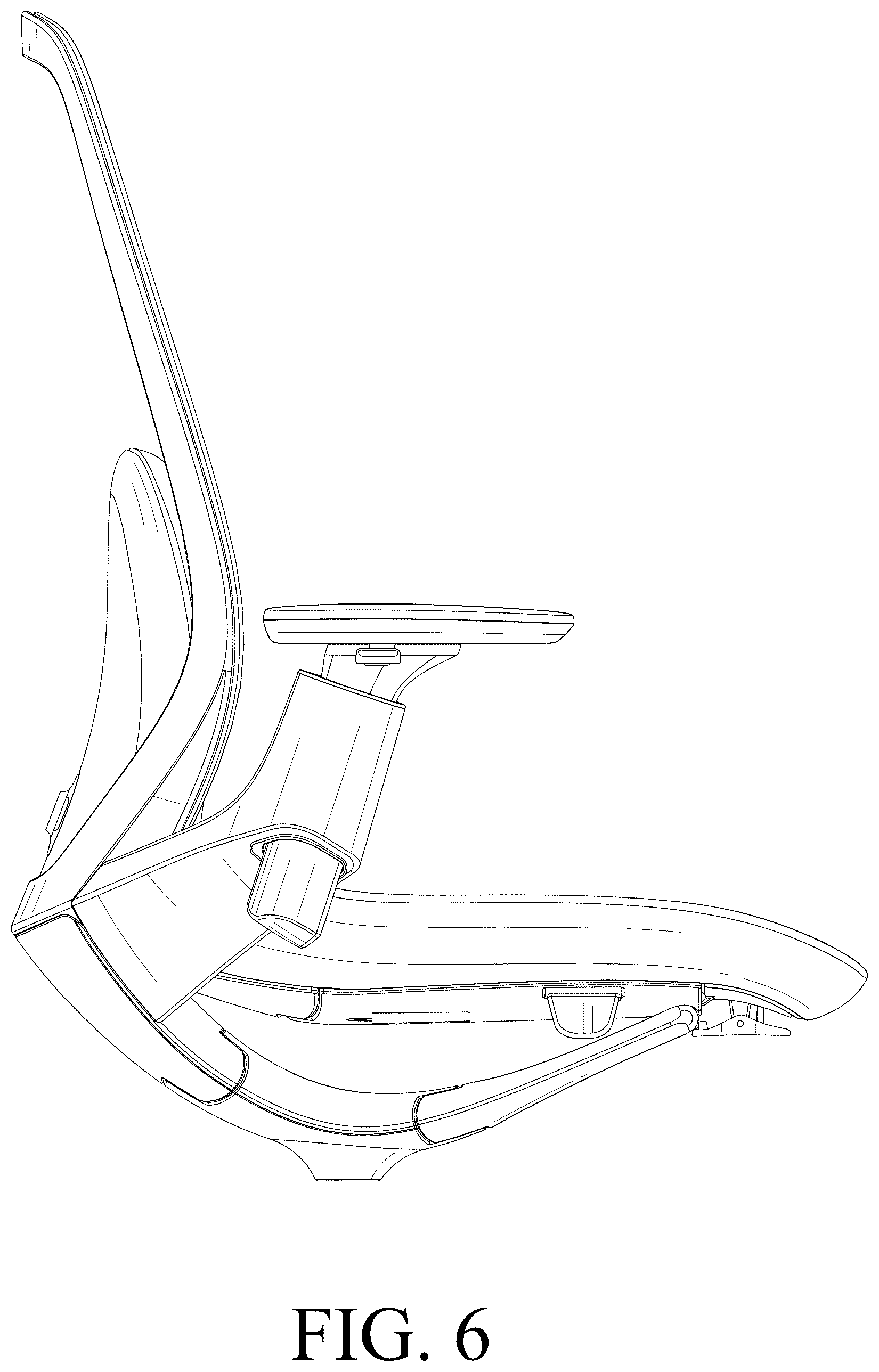 Patent USD1123479 Figure 6 – Back and seat for a chair