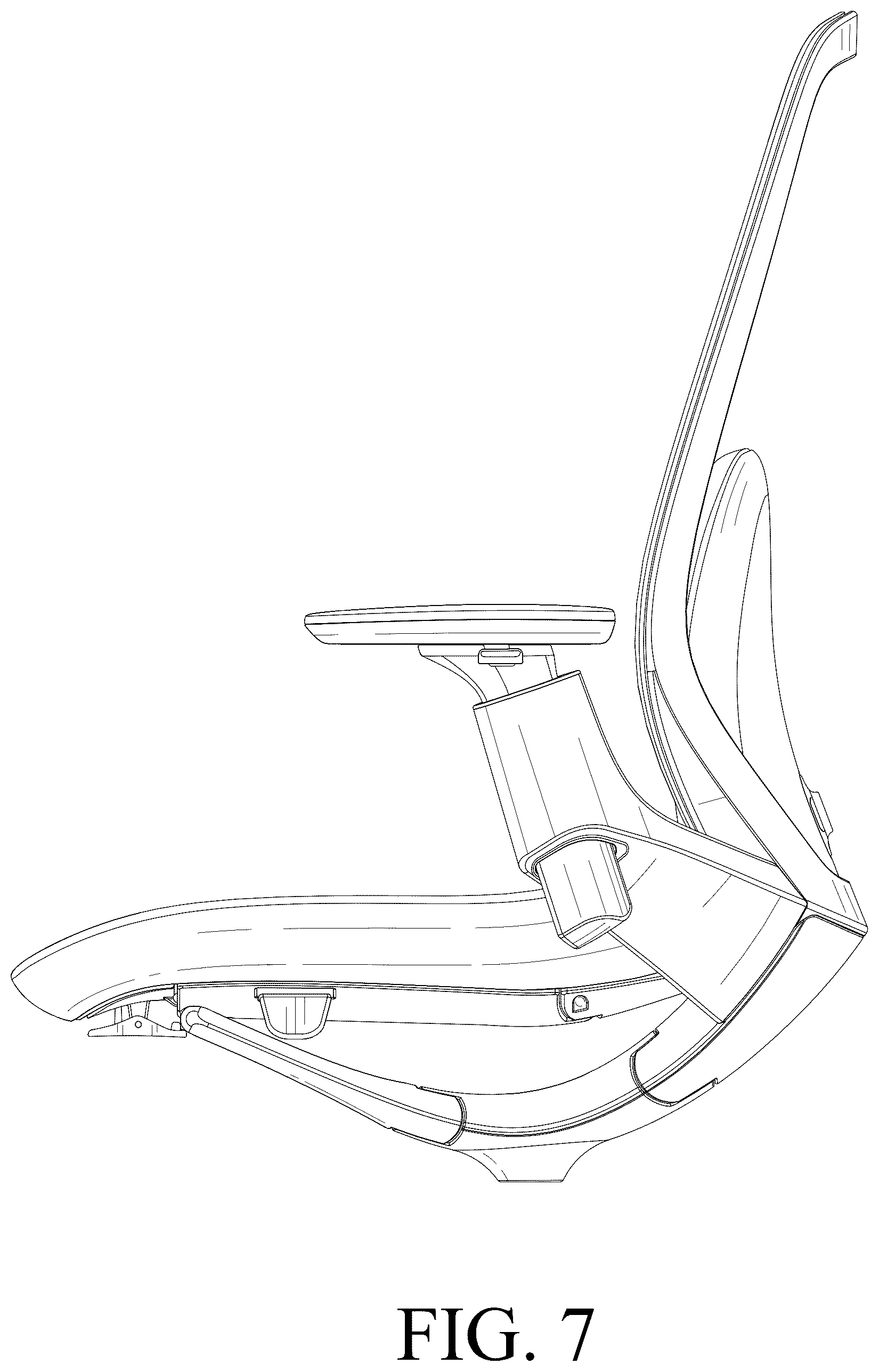 Patent USD1123479 Figure 7 – Back and seat for a chair