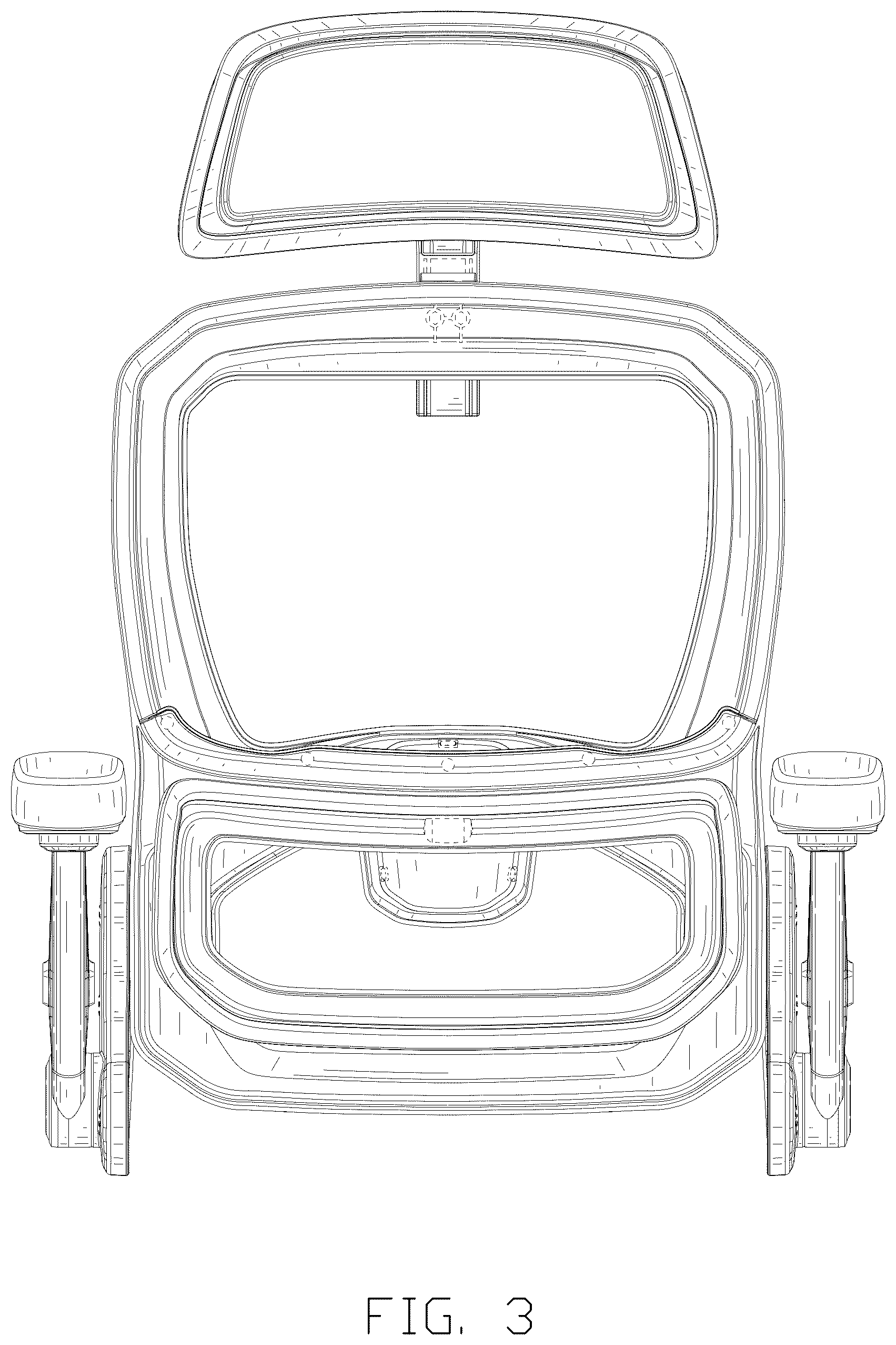 Patent USD1123480 Figure 3 – Seat frame