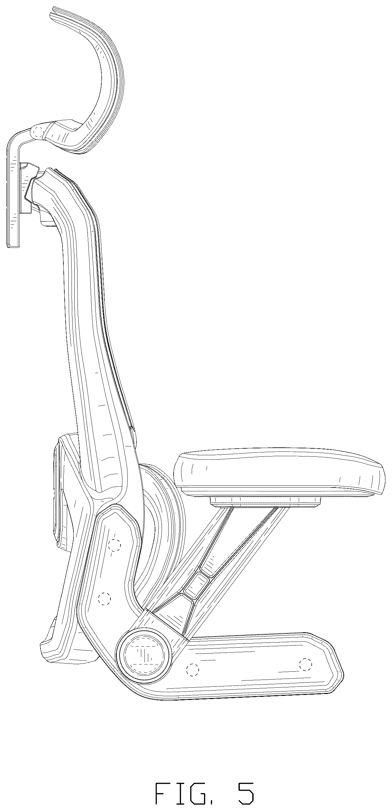 Patent USD1123480 Figure 5 – Seat frame