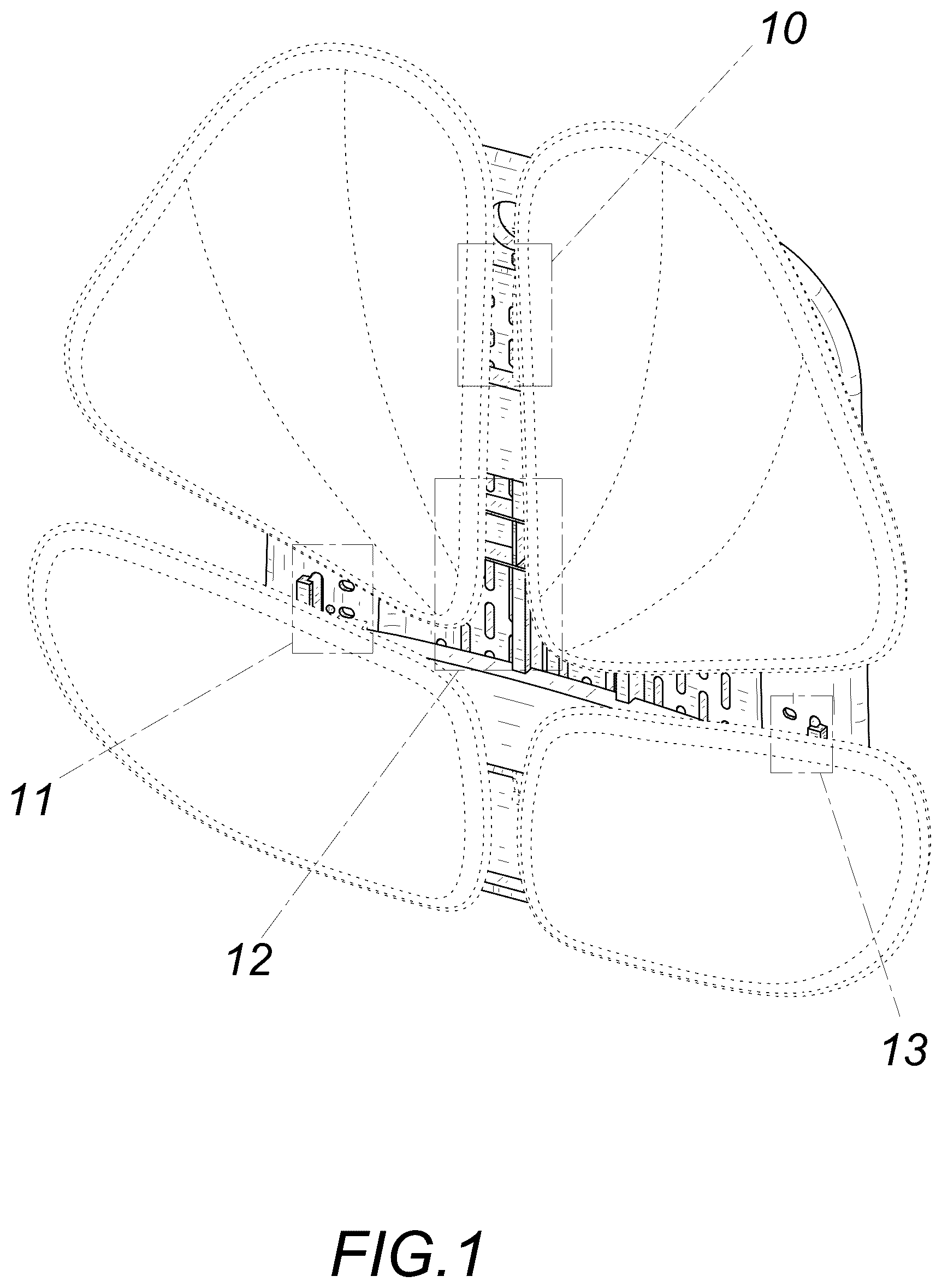Patent USD1123481 Figure 1 – Support cushion