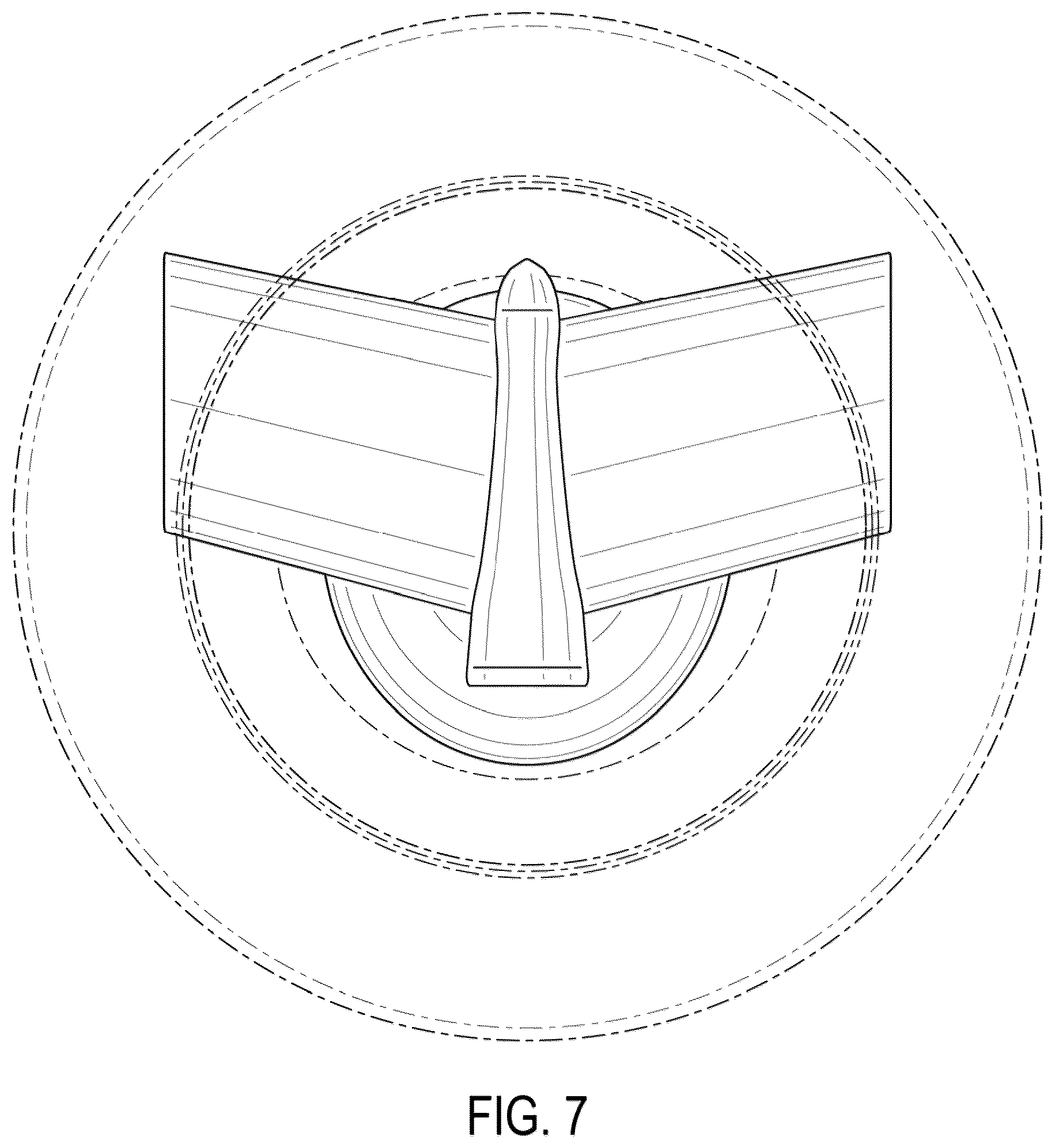 Patent USD1123482 Figure 7 – Decorative element for a container
