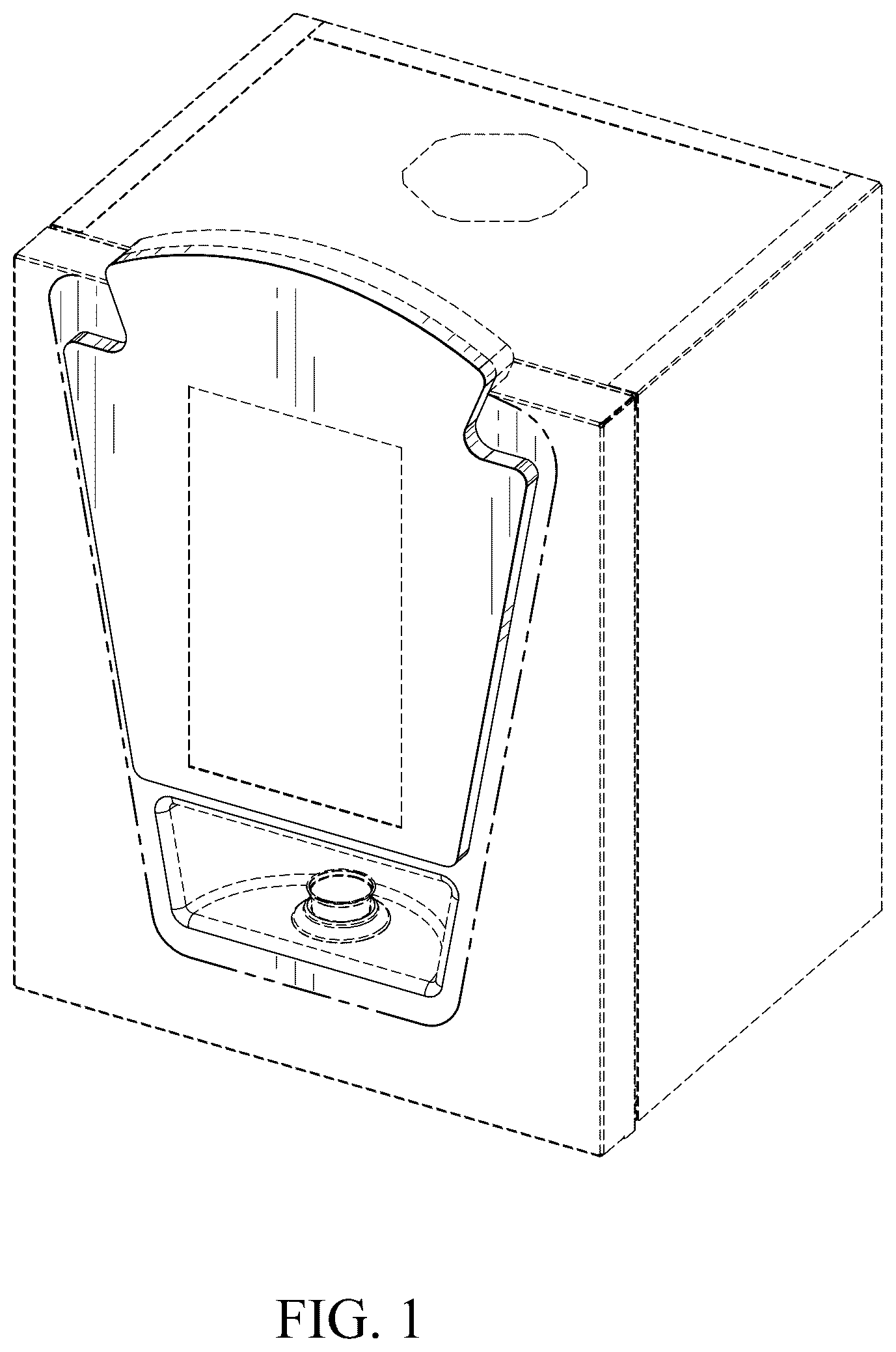 Patent USD1123486 Figure 1 – Sauce dispensing cabinet