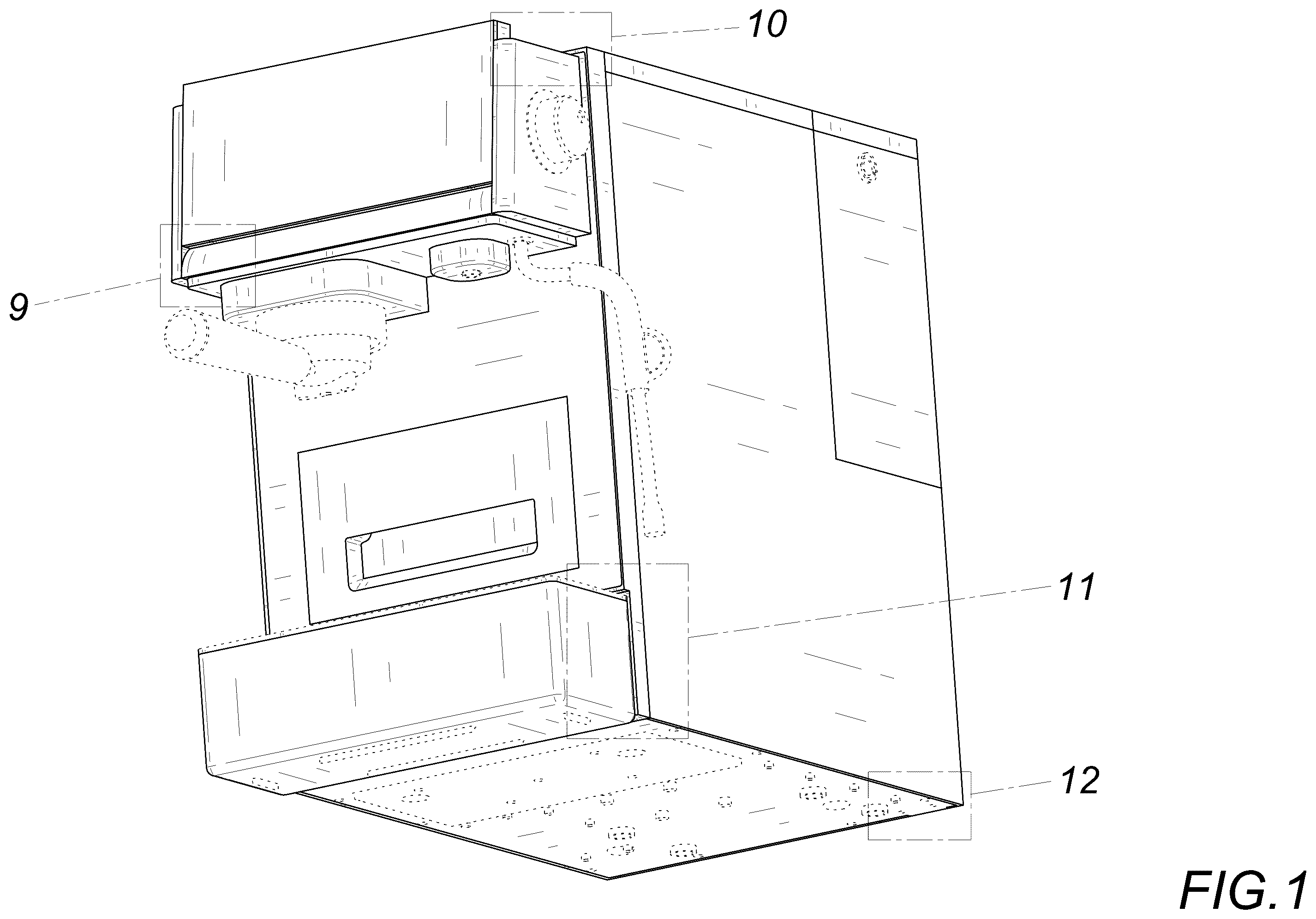 Patent USD1123487 Figure 1 – Water purifier with built-in coffee machine